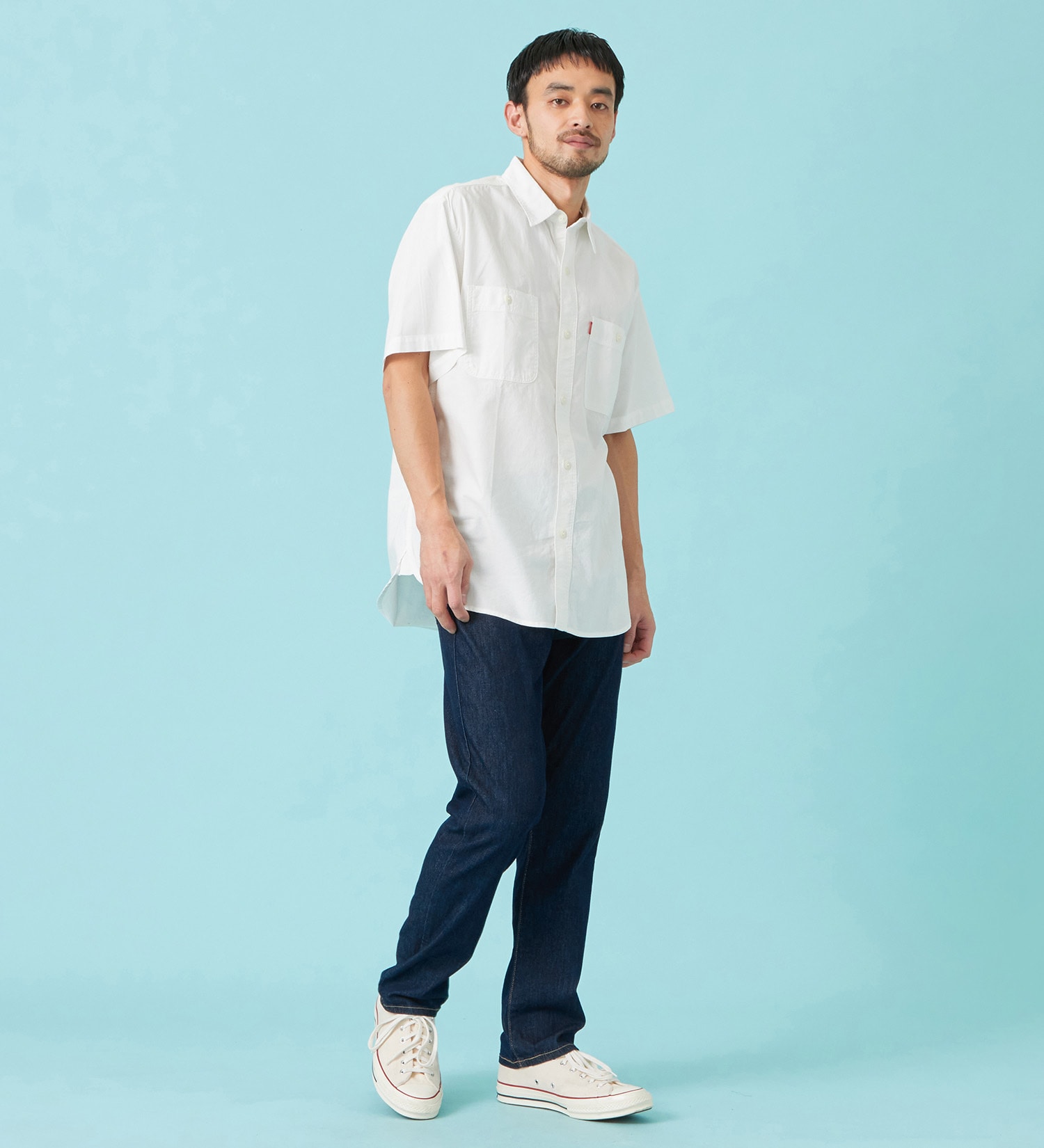 EDWIN(エドウイン)のワークシャツ デニム 半袖|トップス/シャツ/ブラウス/メンズ|ホワイト