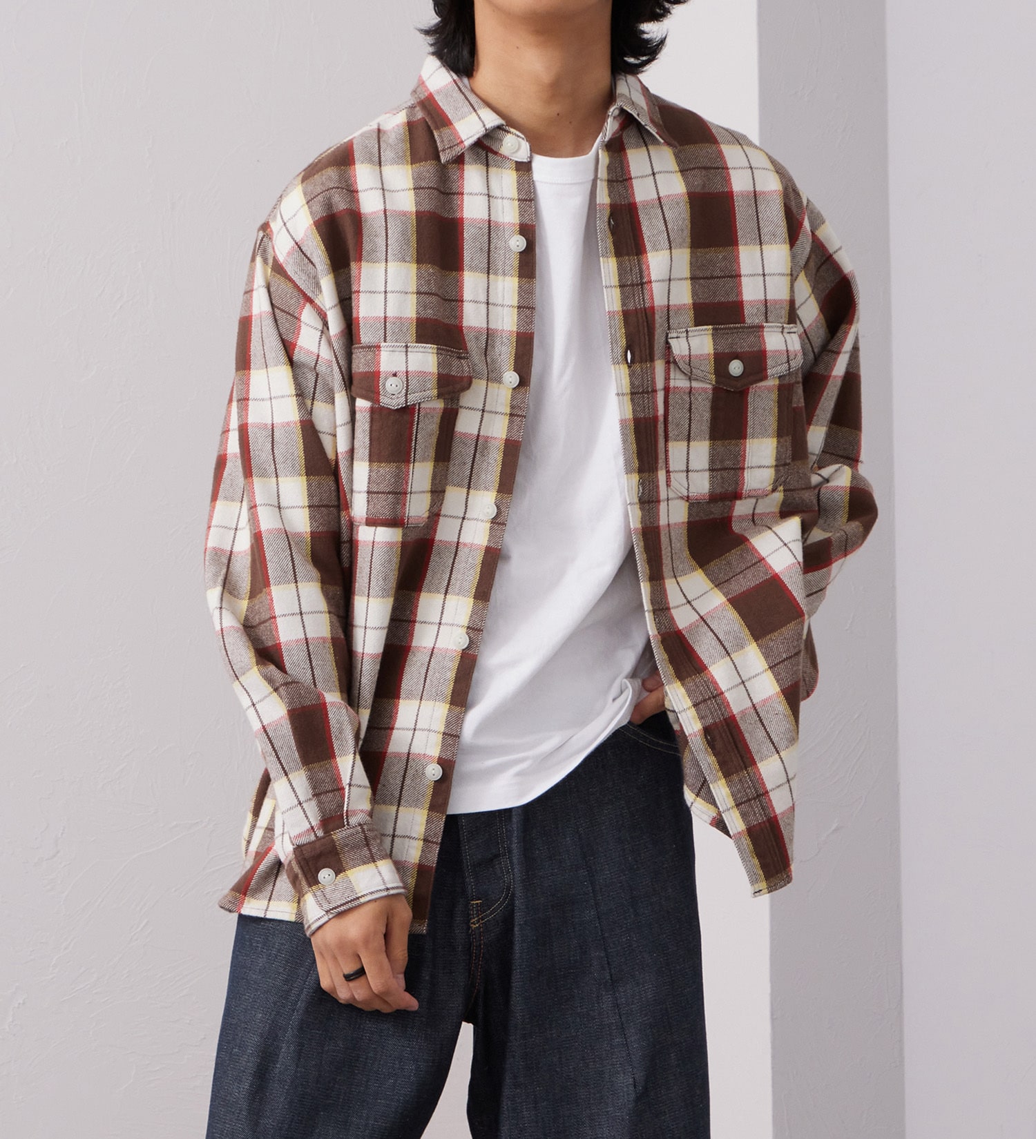 EDWIN(エドウイン)のワークシャツ|トップス/シャツ/ブラウス/メンズ|ブラウン系その他