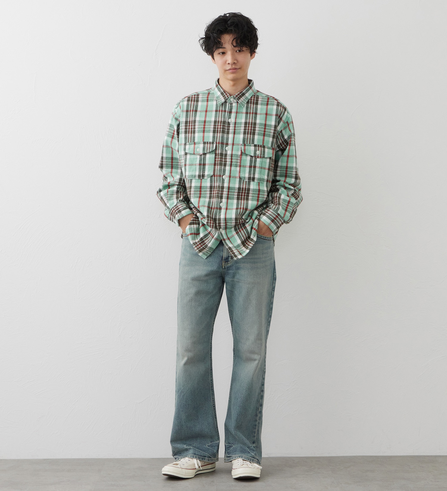 EDWIN(エドウイン)のワークシャツ|トップス/シャツ/ブラウス/メンズ|グリーン系その他