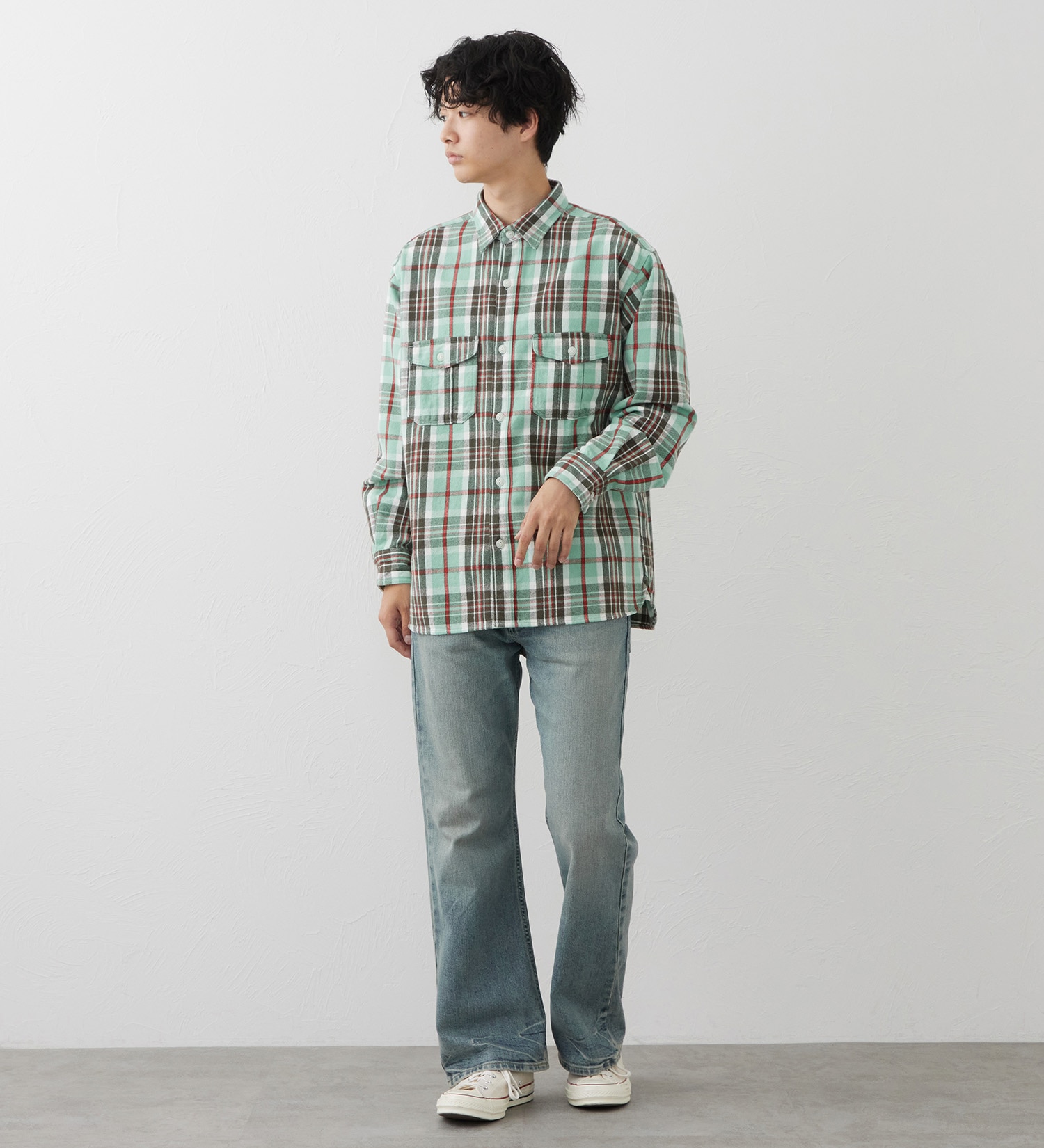 EDWIN(エドウイン)のワークシャツ|トップス/シャツ/ブラウス/メンズ|グリーン系その他