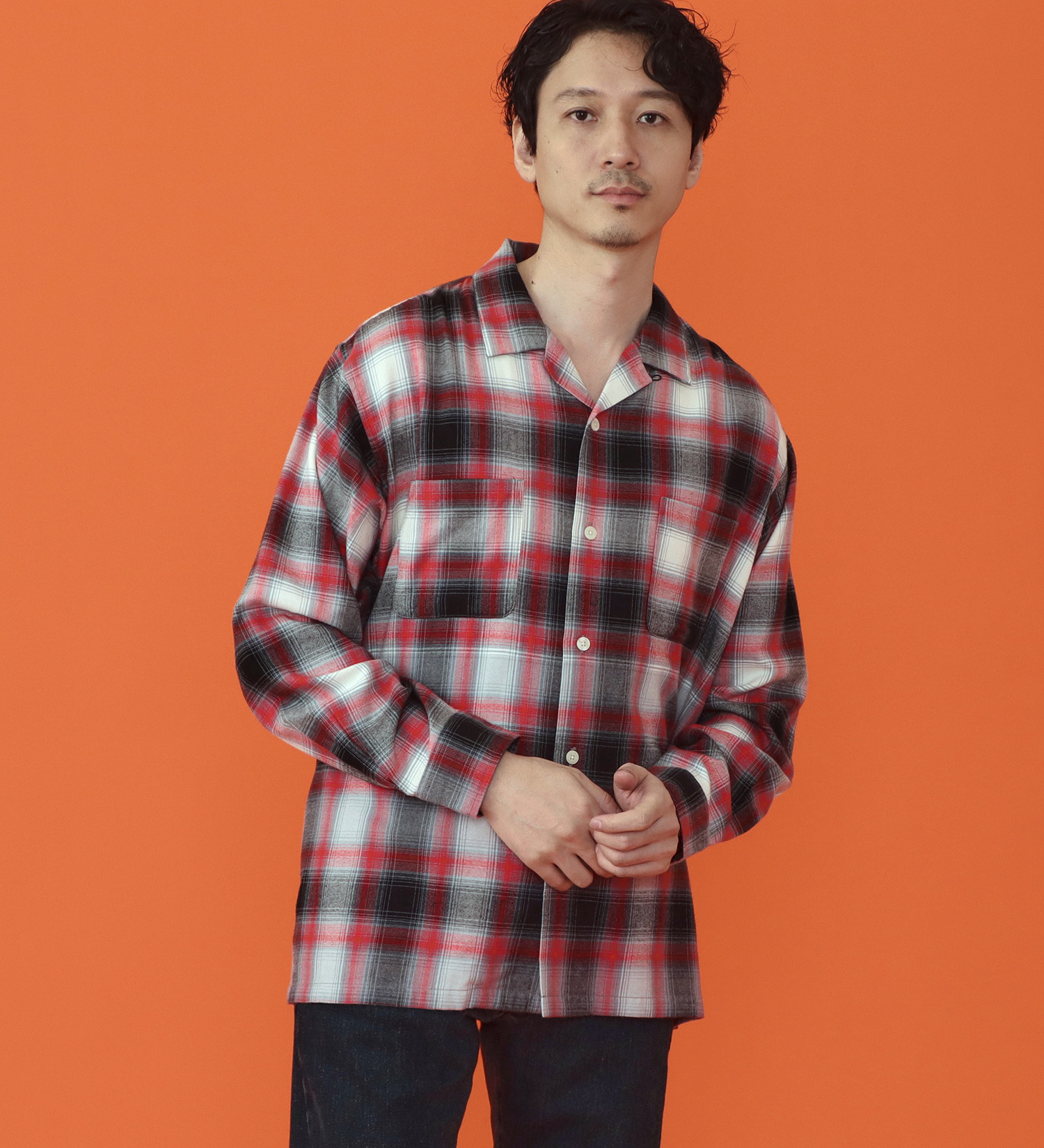 EDWIN(エドウイン)のオープンカラーシャツ|トップス/シャツ/ブラウス/メンズ|レッド系その他