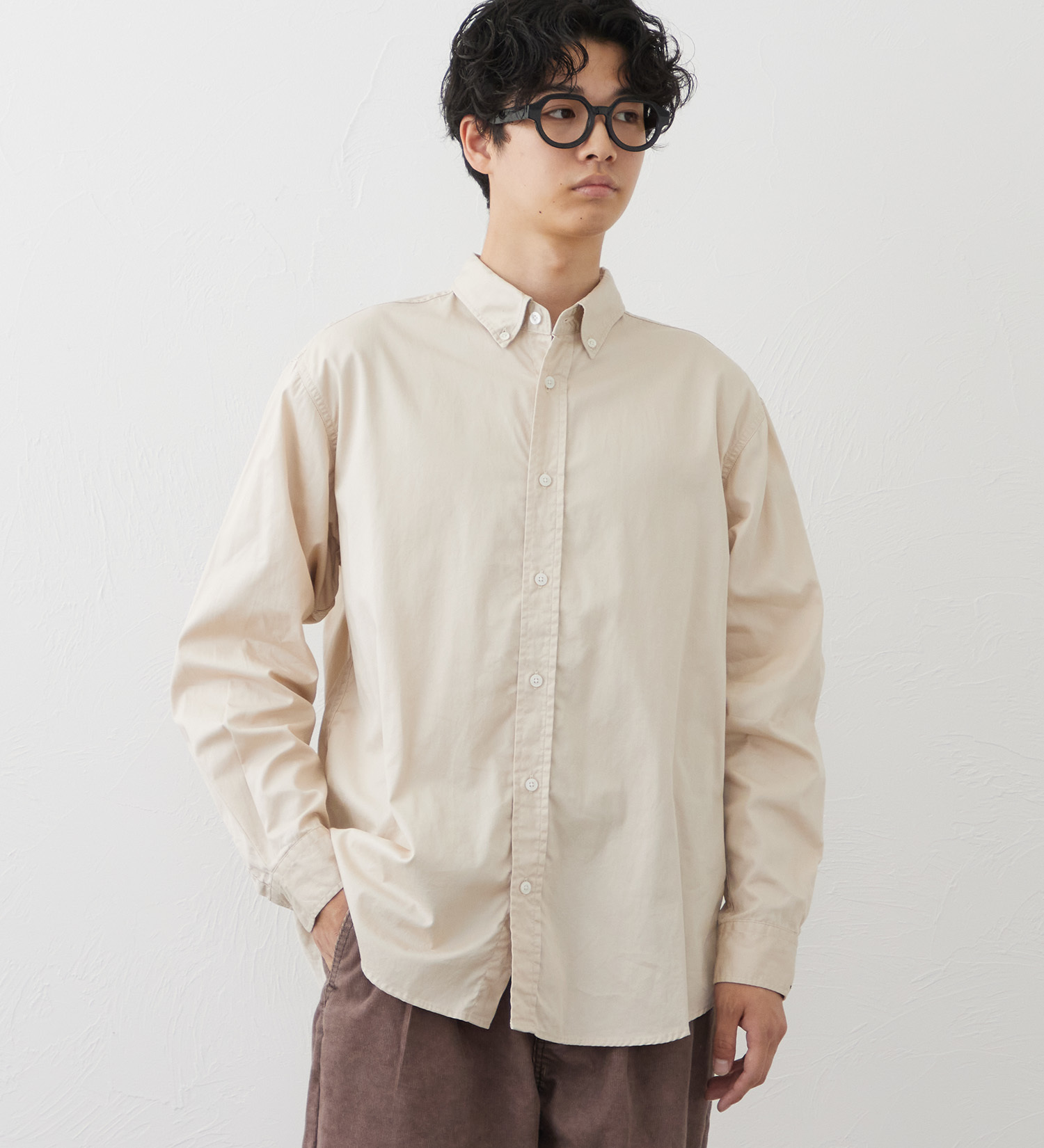 EDWIN(エドウイン)のボタンダウンシャツ|トップス/シャツ/ブラウス/メンズ|ベージュ