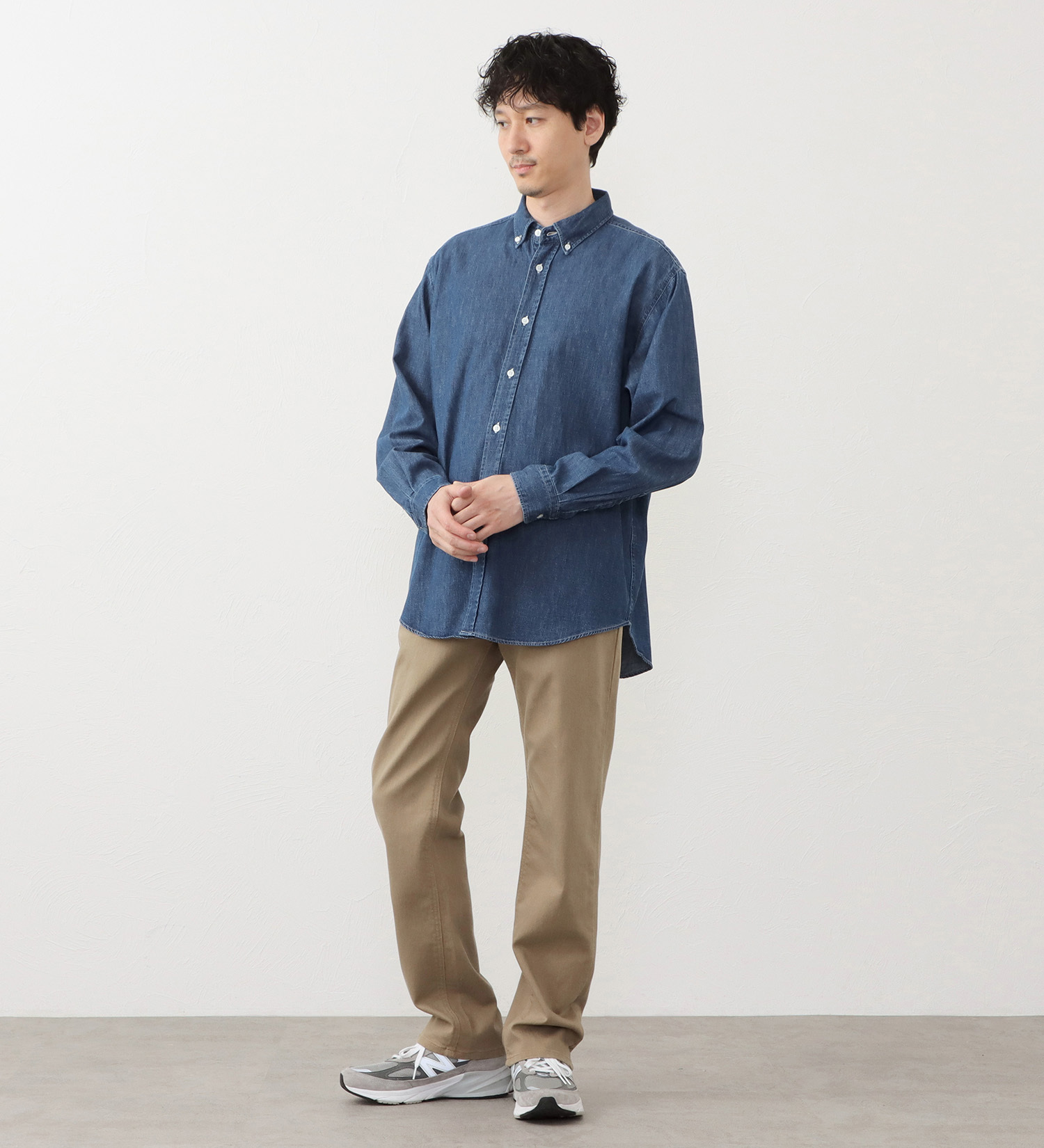 EDWIN(エドウイン)のボタンダウンシャツ|トップス/シャツ/ブラウス/メンズ|中色ブルー