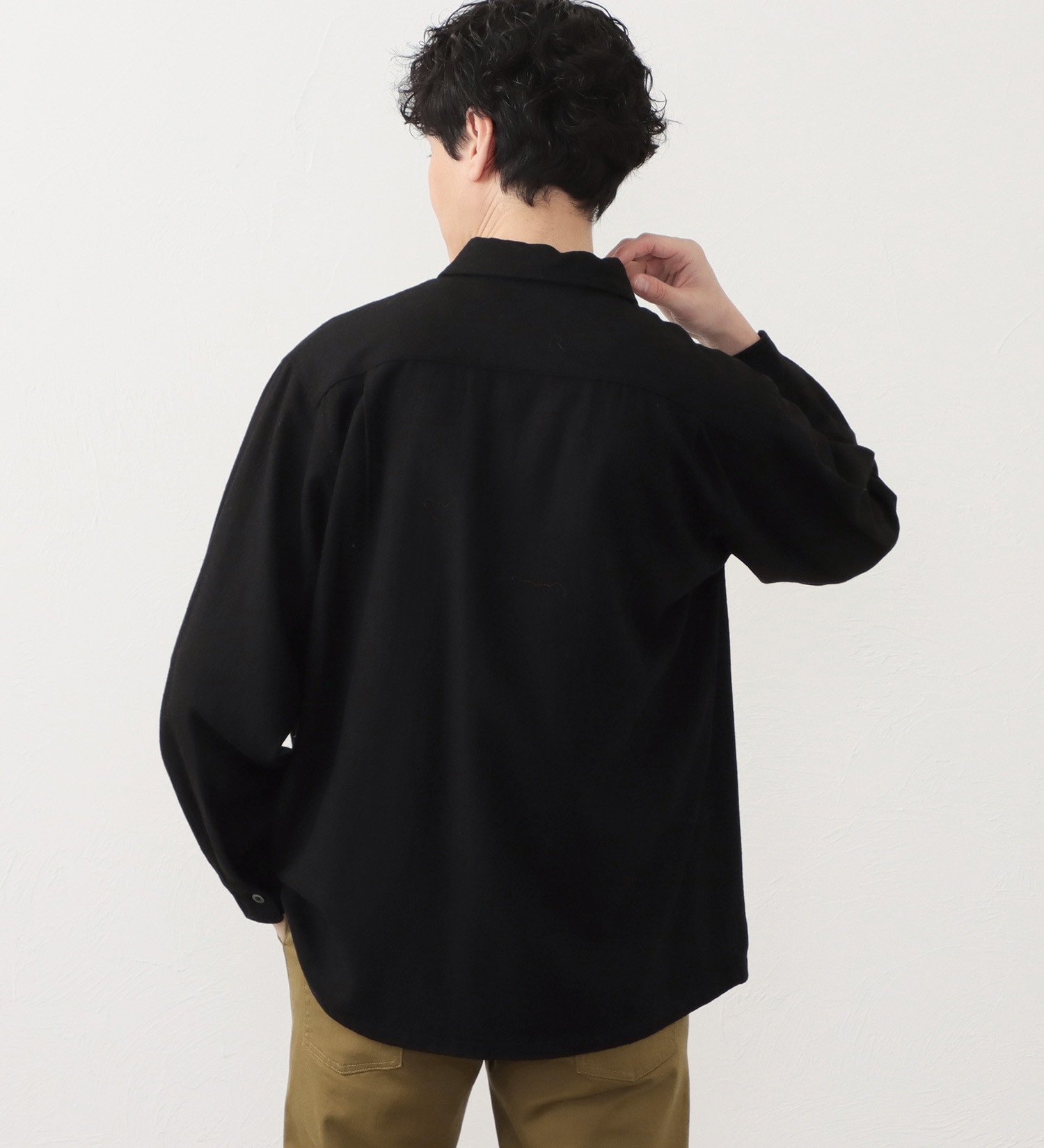 EDWIN(エドウイン)のウールフランネルシャツ|トップス/シャツ/ブラウス/メンズ|ブラック