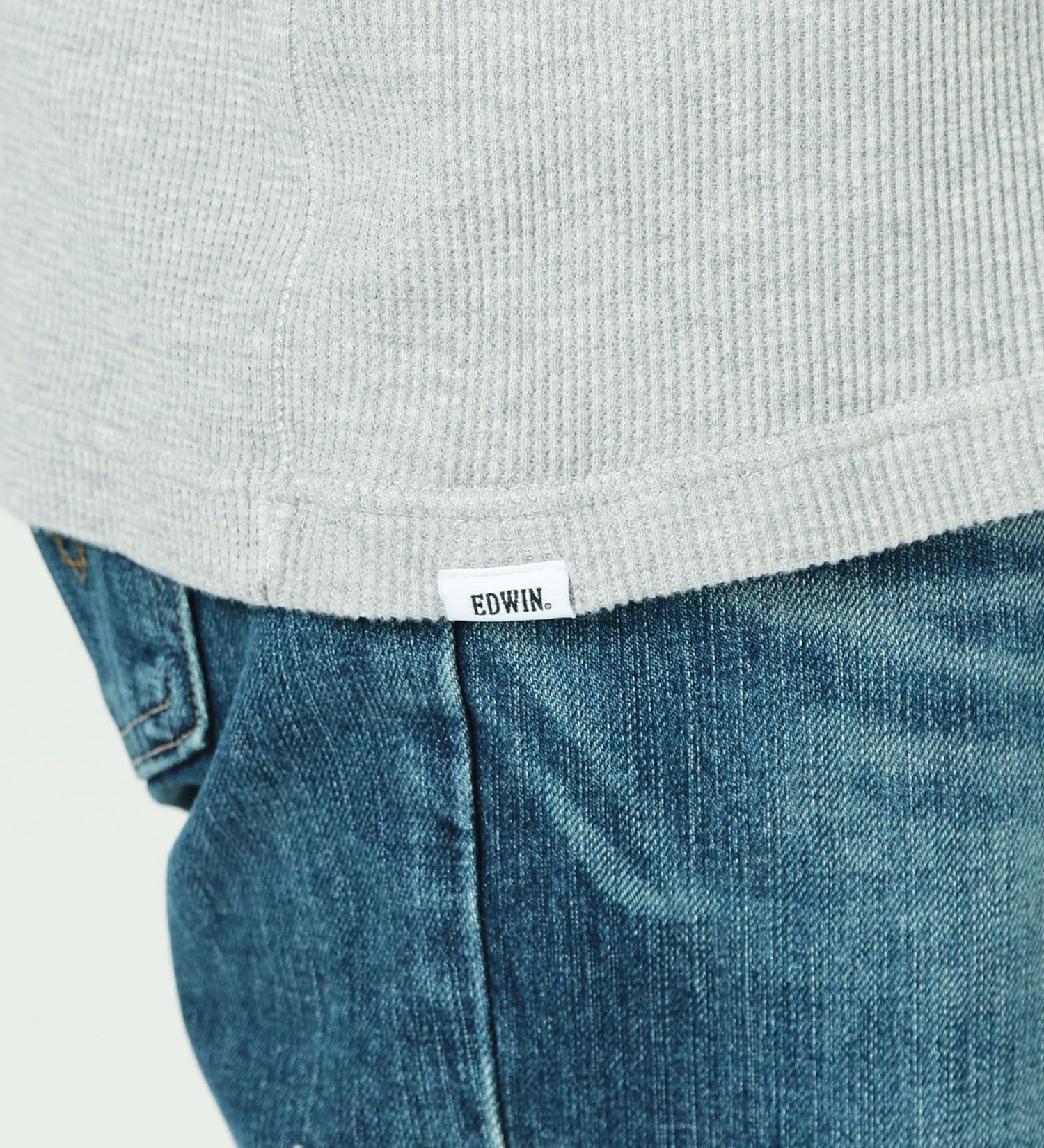 EDWIN(エドウイン)の【サマーセール】ワッフル Vネック 半袖Tシャツ|トップス/Tシャツ/カットソー/メンズ|グレー