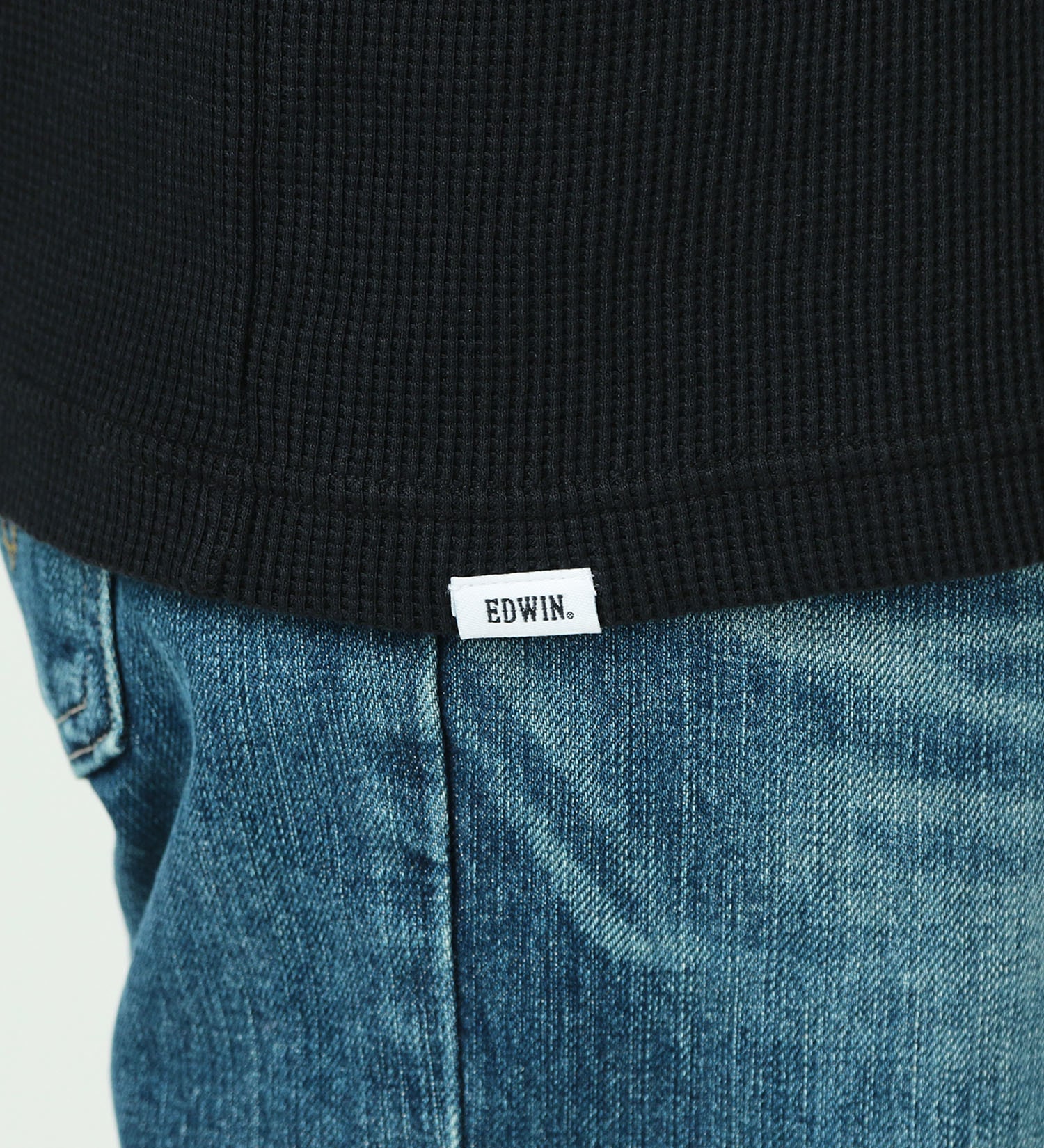 EDWIN(エドウイン)の【サマーセール】ワッフル Vネック 半袖Tシャツ|トップス/Tシャツ/カットソー/メンズ|ブラック