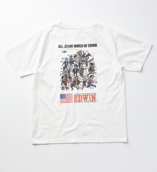 EDWIN(エドウイン)の【EDWIN 60周年限定】 クルーネック 半袖Tシャツ B|トップス/Tシャツ/カットソー/メンズ|ホワイト