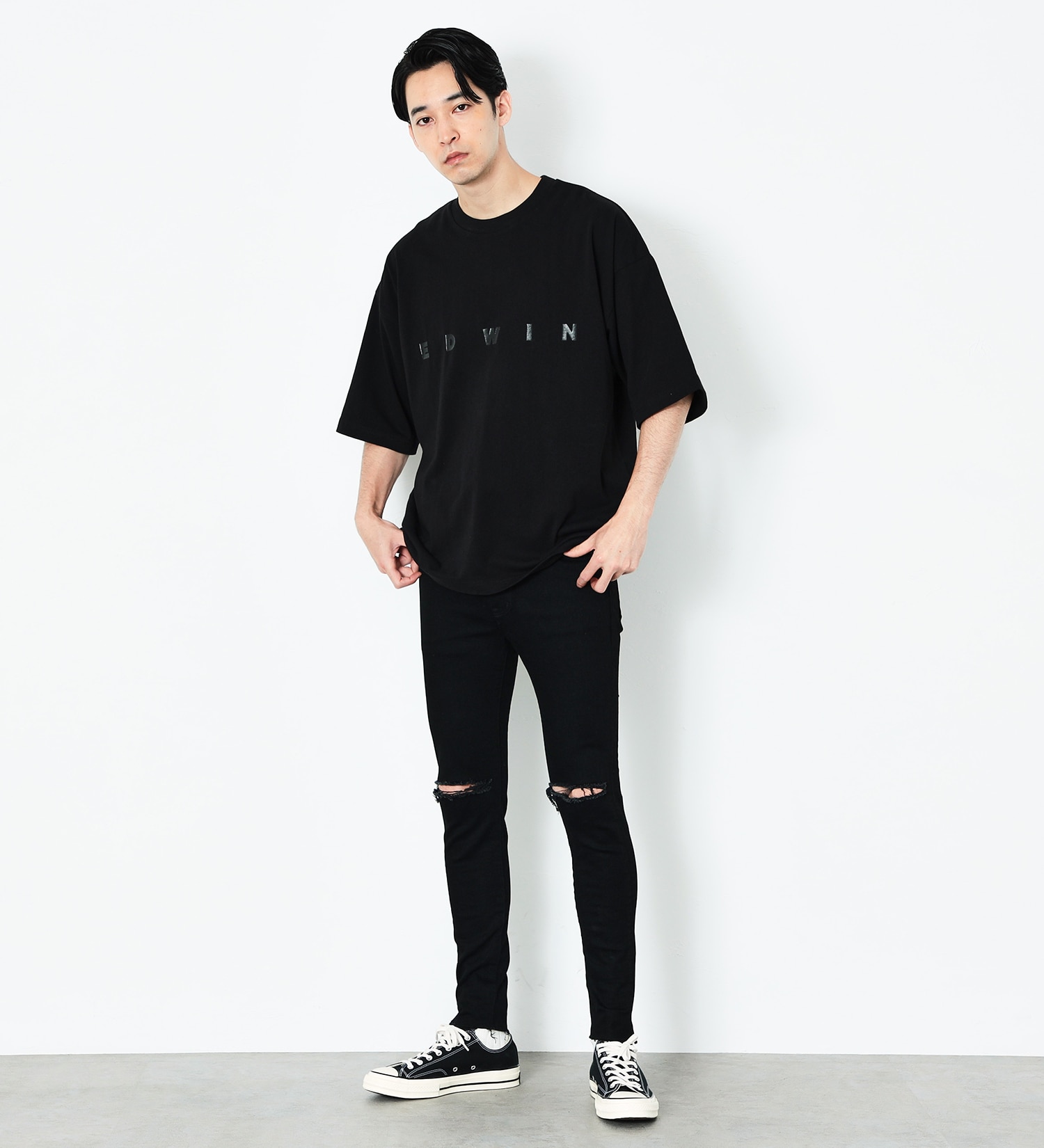 EDWIN(エドウイン)の【試着対象】A KIND OF BLACK BIG FIT Tシャツ|トップス/Tシャツ/カットソー/メンズ|ブラック