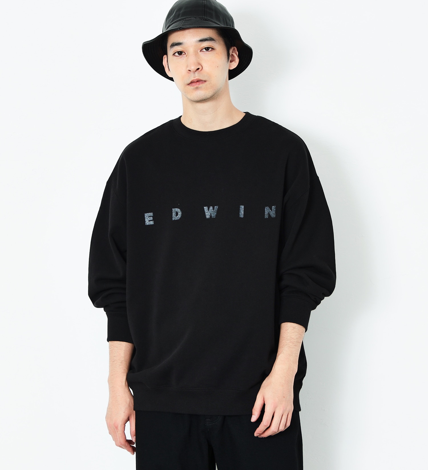 EDWIN(エドウイン)の【先行SALE】A KIND OF BLACK BIG FIT クルーネック スウェット|トップス/Tシャツ/カットソー/メンズ|ブラック