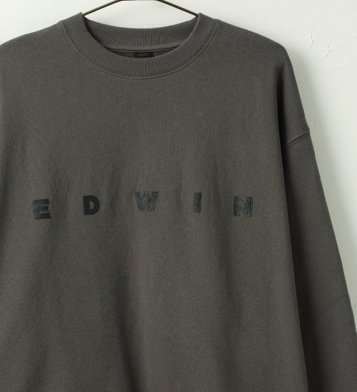 EDWIN(エドウイン)の【先行SALE】A KIND OF BLACK BIG FIT クルーネック スウェット|トップス/Tシャツ/カットソー/メンズ|グレー