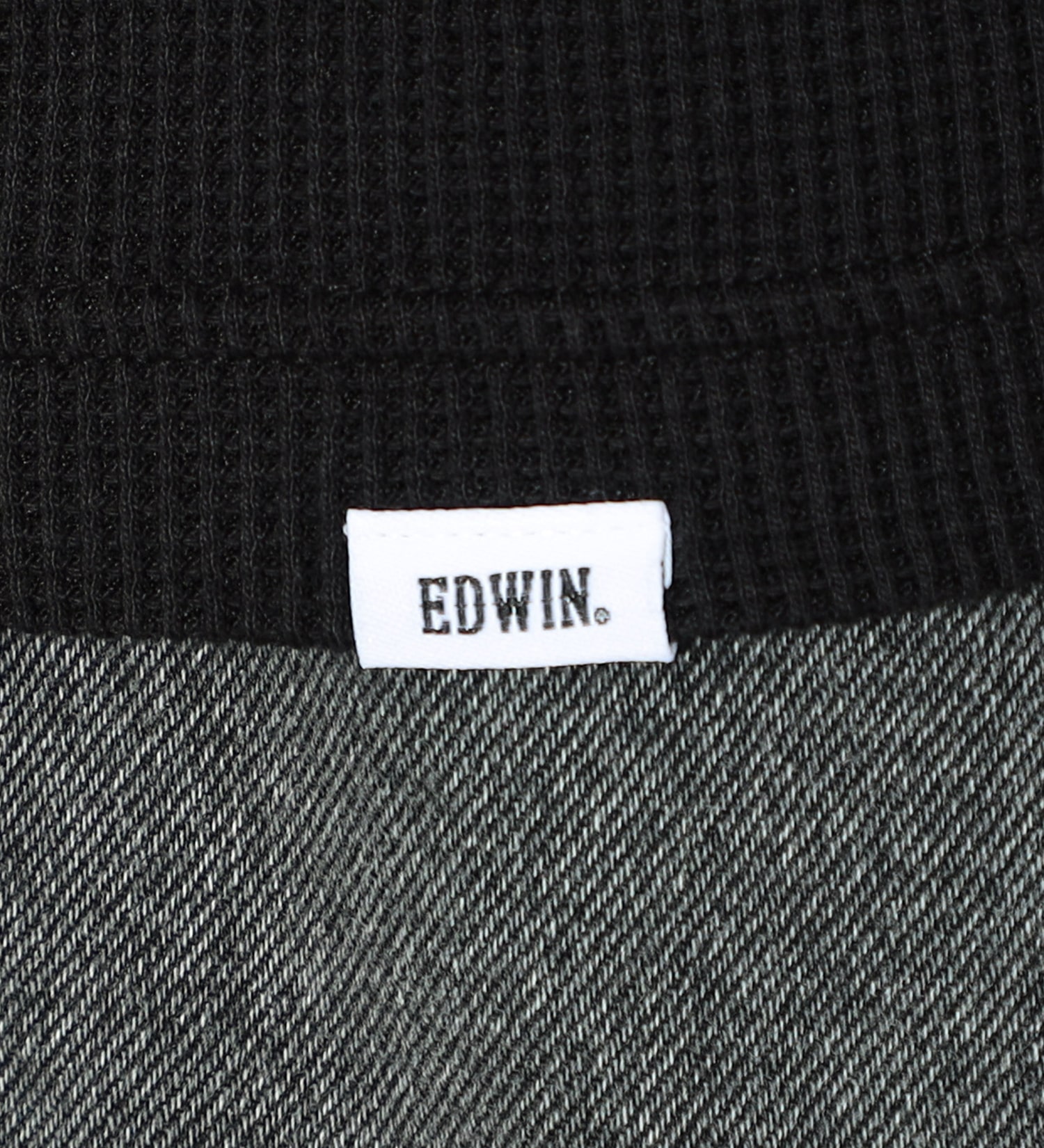 EDWIN(エドウイン)の【SALE】Vネック ワッフル Tシャツ 長袖|トップス/Tシャツ/カットソー/メンズ|ブラック