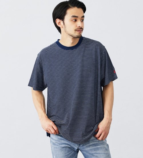 EDWIN(エドウイン)のインディゴ染 ボーダーTシャツ（半袖）INDIGO|トップス/Tシャツ/カットソー/メンズ|ブルー系その他