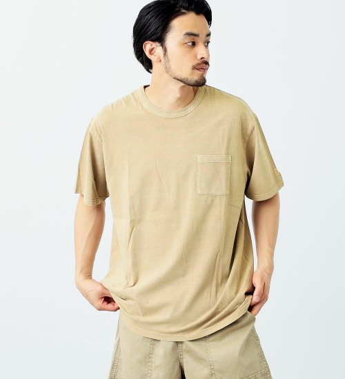 EDWIN(エドウイン)の製品染めTシャツ（半袖）ガーメントダイ|トップス/Tシャツ/カットソー/メンズ|ベージュ