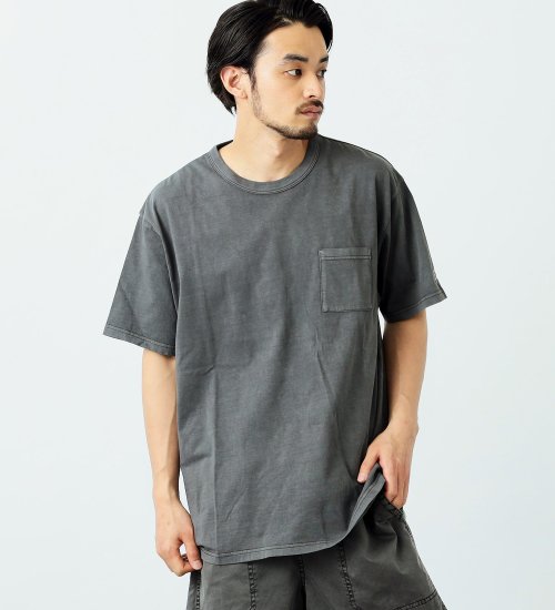 EDWIN(エドウイン)の製品染めTシャツ（半袖）ガーメントダイ|トップス/Tシャツ/カットソー/メンズ|グレー
