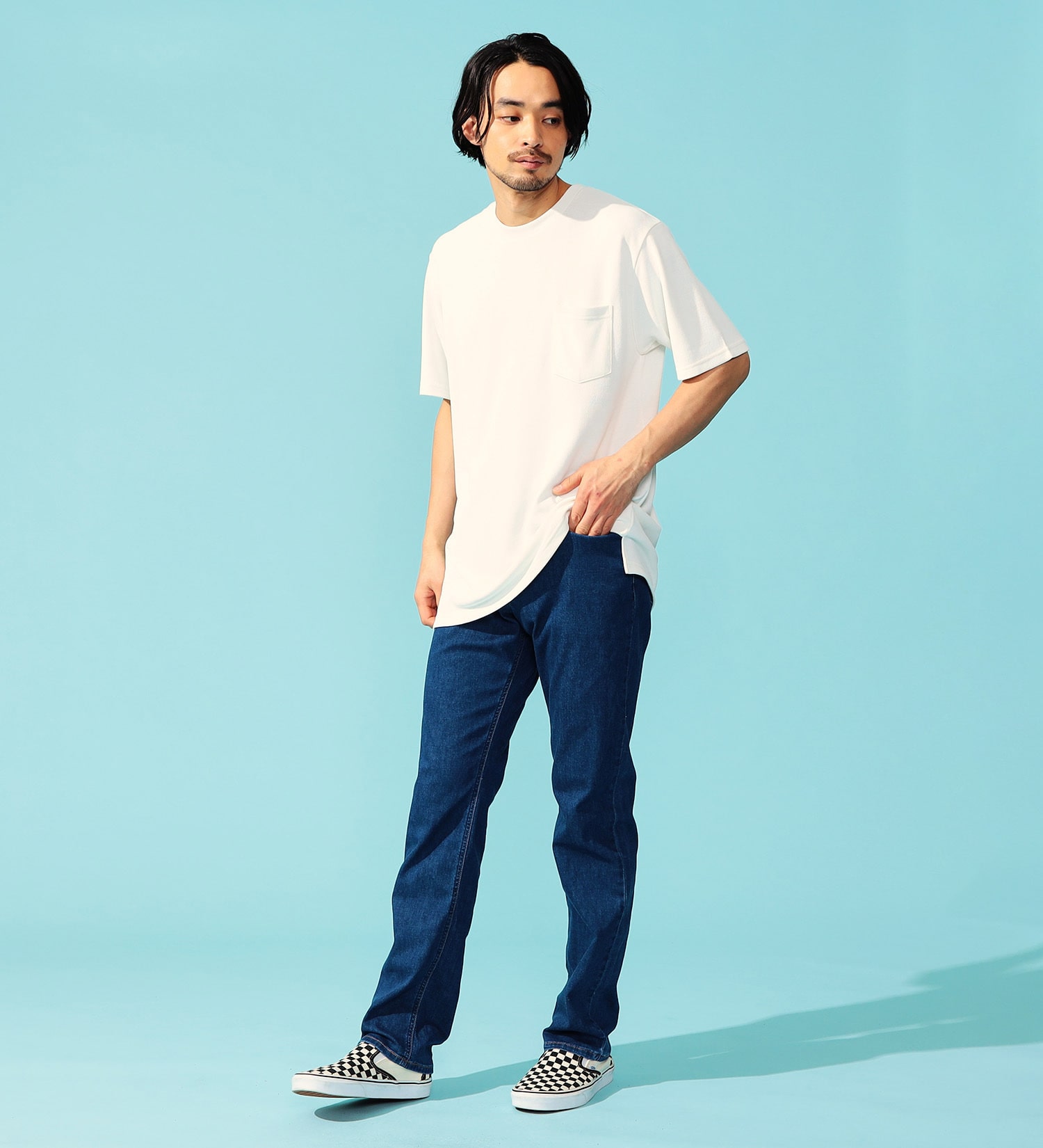 EDWIN(エドウイン)のCOOL FLEX 鹿の子Tシャツ 半袖|トップス/Tシャツ/カットソー/メンズ|ホワイト