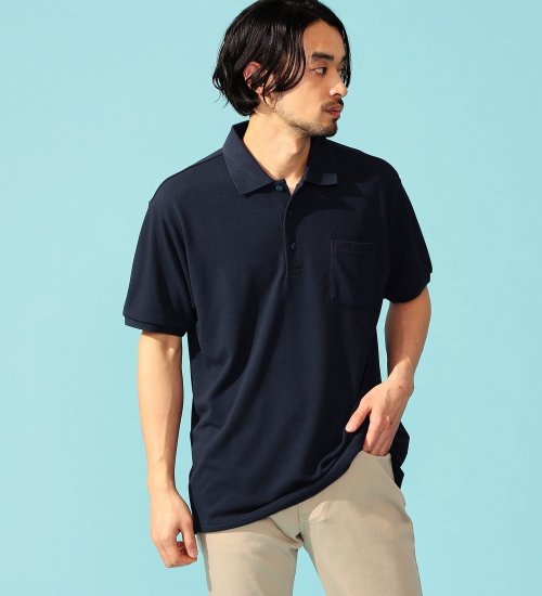 EDWIN(エドウイン)のCOOL FLEX レイシールド ポロシャツ 半袖|トップス/ポロシャツ/メンズ|ネイビー