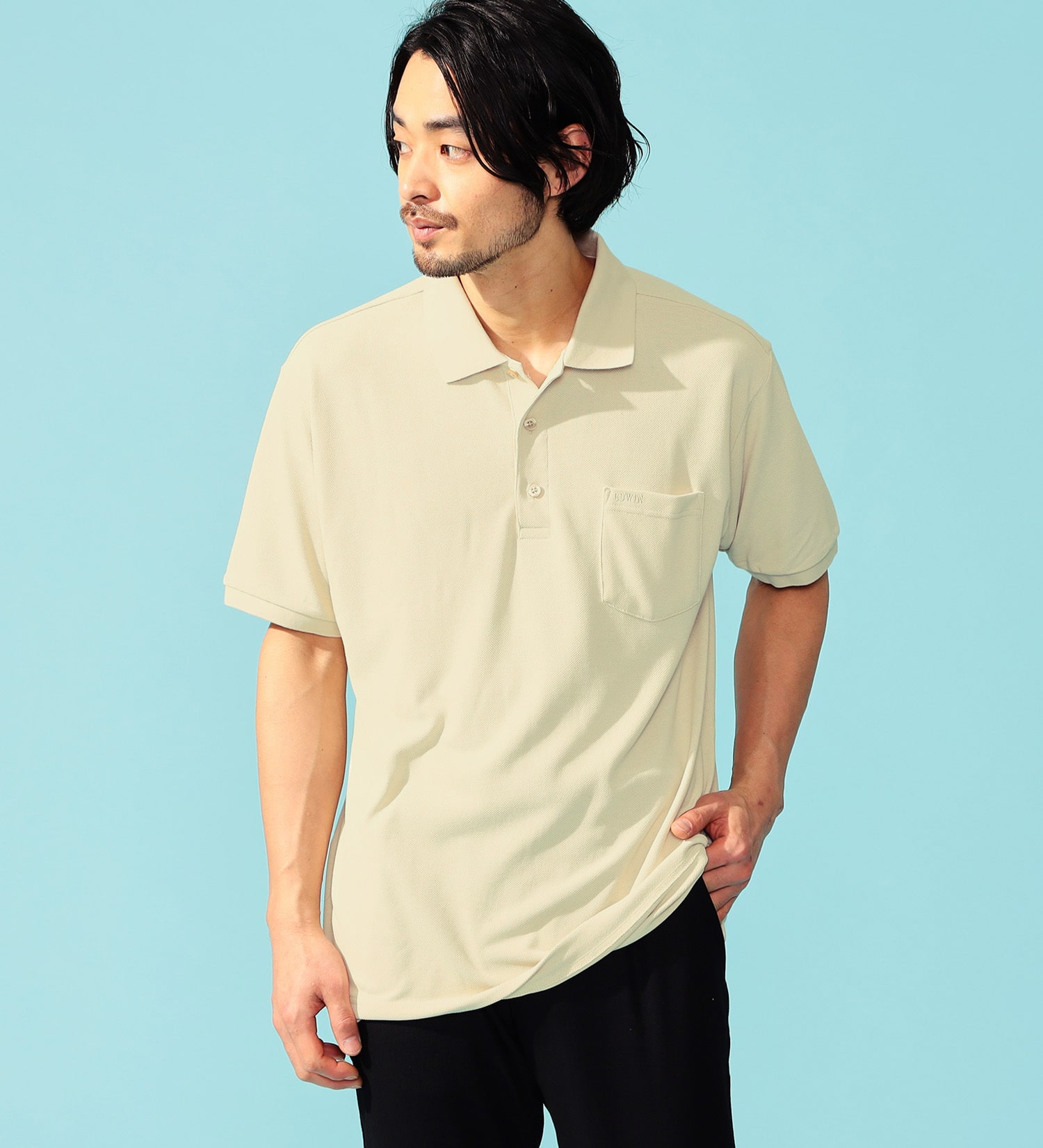 EDWIN(エドウイン)のCOOL FLEX レイシールド ポロシャツ 半袖|トップス/ポロシャツ/メンズ|ベージュ