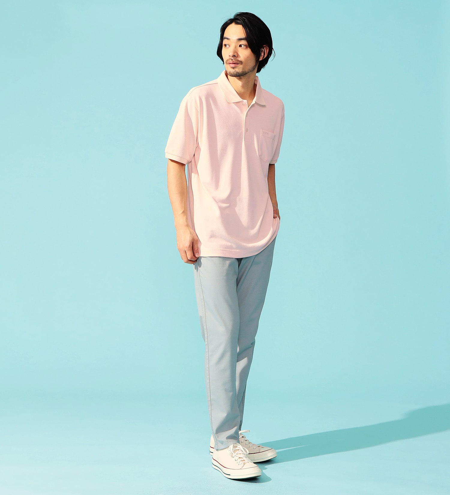 EDWIN(エドウイン)のCOOL FLEX レイシールド ポロシャツ 半袖|トップス/ポロシャツ/メンズ|ピンク