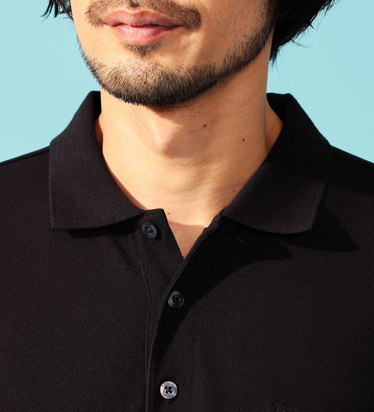 EDWIN(エドウイン)のCOOL FLEX レイシールド ポロシャツ 半袖|トップス/ポロシャツ/メンズ|ブラック