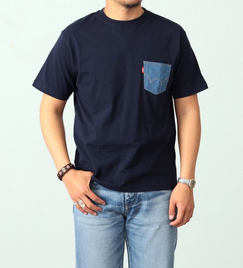 EDWIN(エドウイン)のデニムポケット半袖Tシャツ|トップス/Tシャツ/カットソー/メンズ|ネイビー