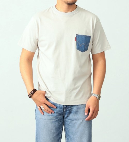 EDWIN(エドウイン)の【ポイントアップ対象】デニムポケット半袖Tシャツ|トップス/Tシャツ/カットソー/メンズ|ベージュ