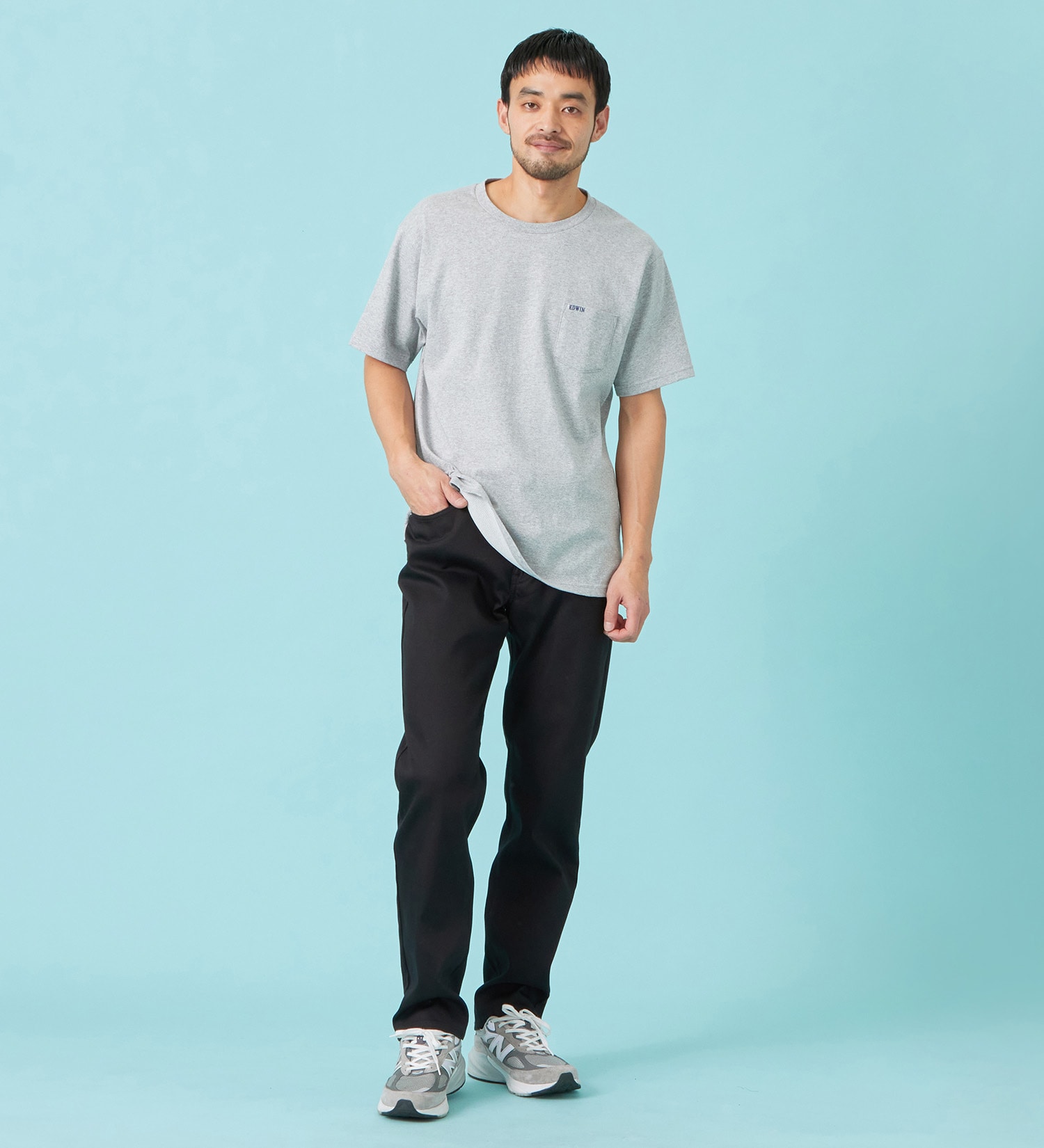 EDWIN(エドウイン)のCOOL Tシャツ 半袖 接触冷感|トップス/Tシャツ/カットソー/メンズ|グレー