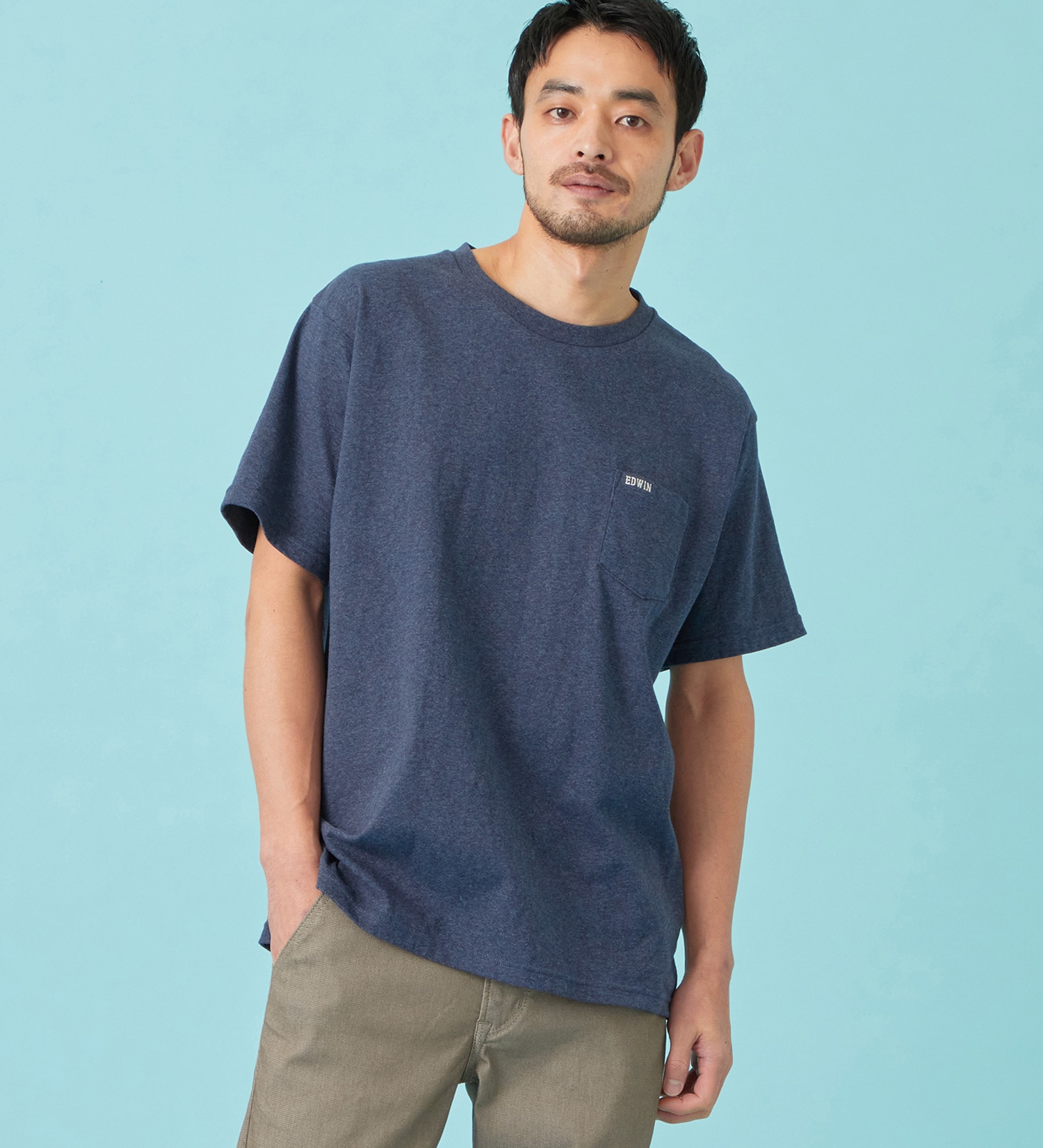 EDWIN(エドウイン)のCOOL Tシャツ 半袖 接触冷感|トップス/Tシャツ/カットソー/メンズ|ネイビー