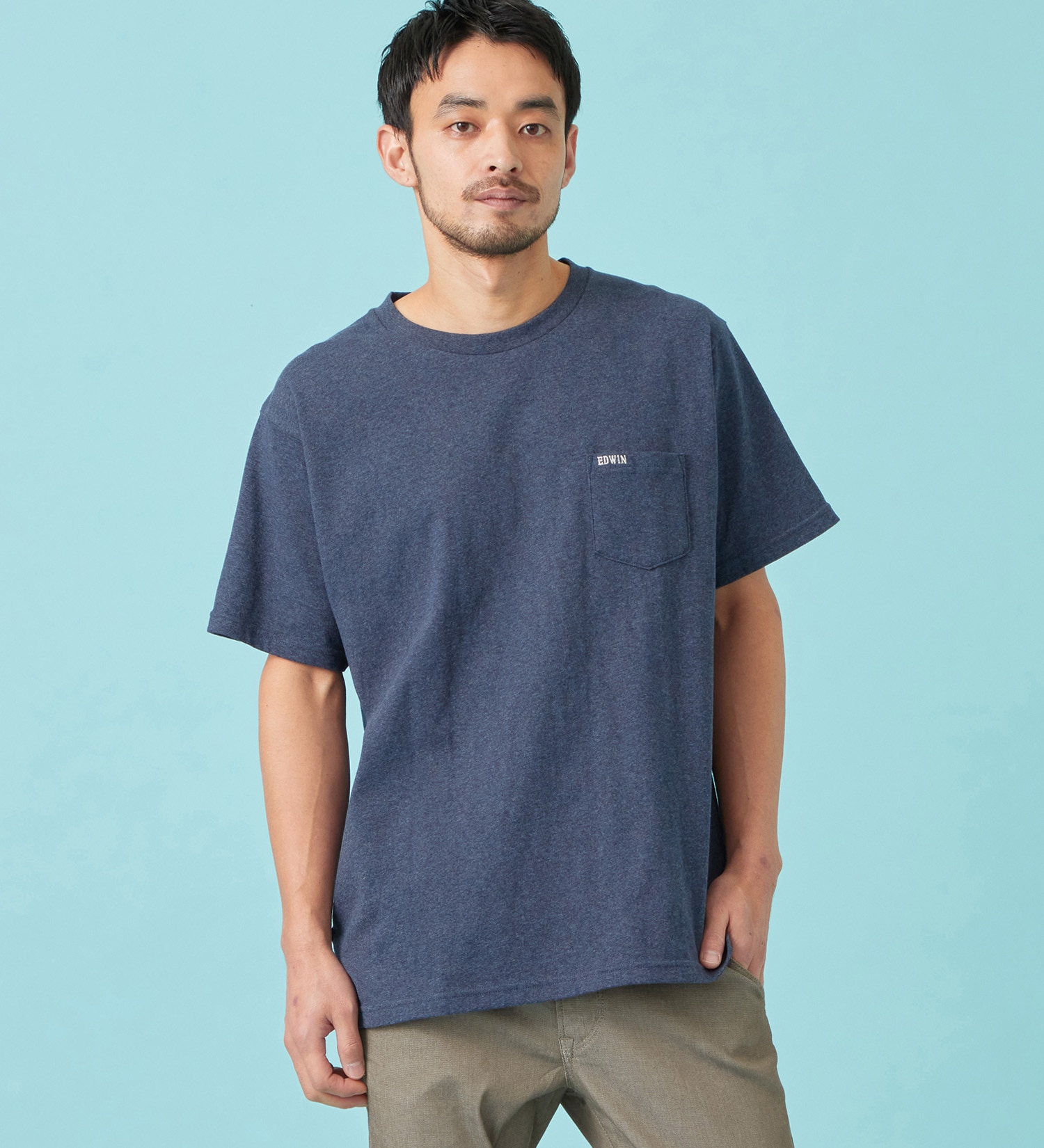 EDWIN(エドウイン)のCOOL Tシャツ 半袖 接触冷感|トップス/Tシャツ/カットソー/メンズ|ネイビー