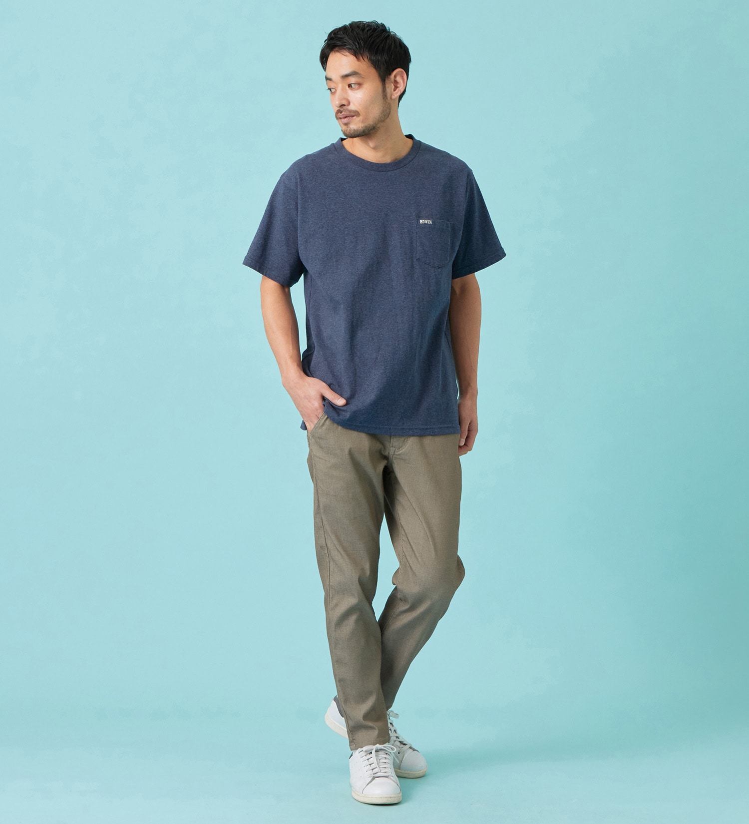 EDWIN(エドウイン)のCOOL Tシャツ 半袖 接触冷感|トップス/Tシャツ/カットソー/メンズ|ネイビー