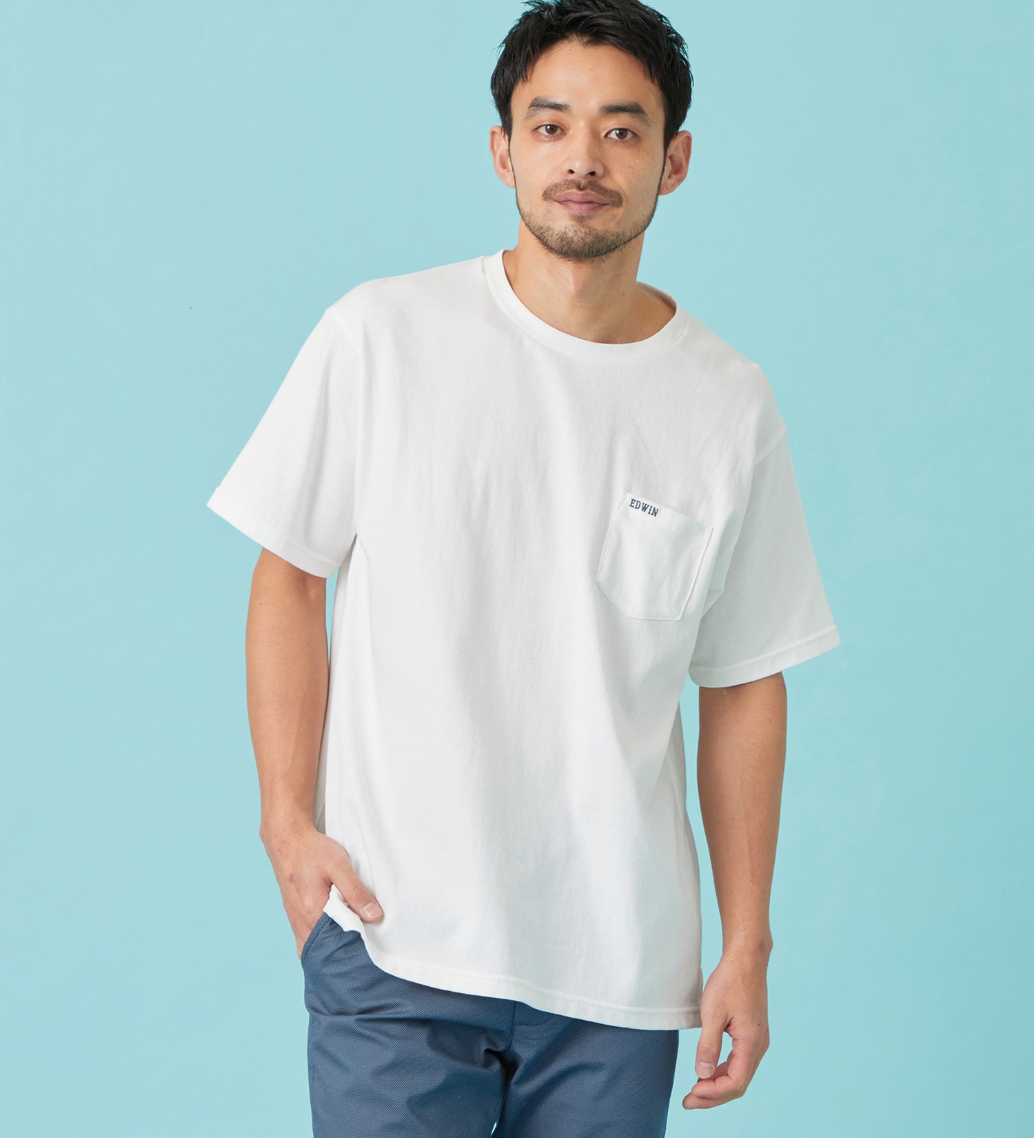 EDWIN(エドウイン)のCOOL Tシャツ 半袖 接触冷感|トップス/Tシャツ/カットソー/メンズ|ホワイト