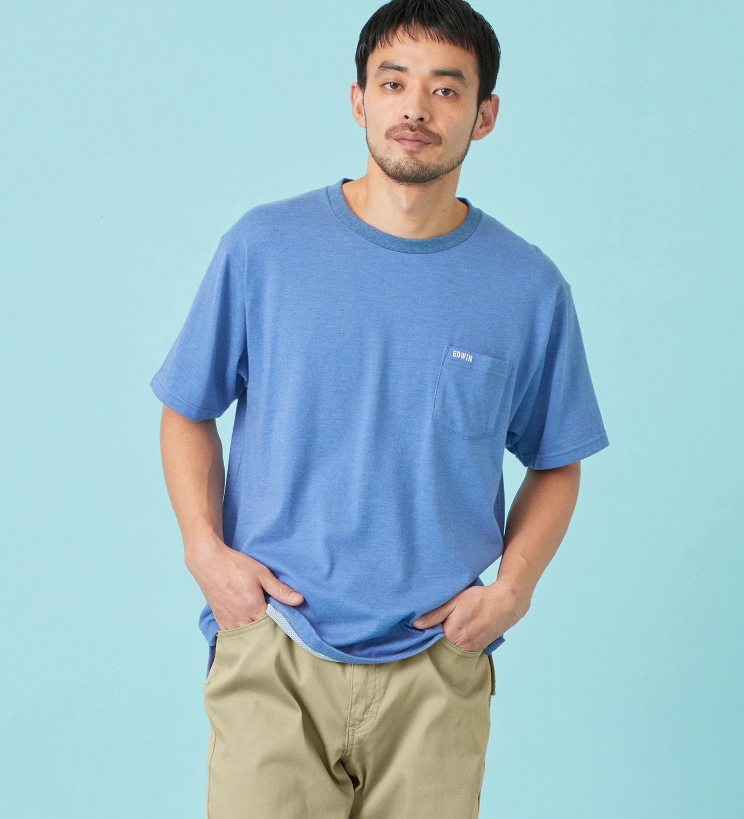 EDWIN(エドウイン)のCOOL Tシャツ 半袖 接触冷感|トップス/Tシャツ/カットソー/メンズ|ブルー