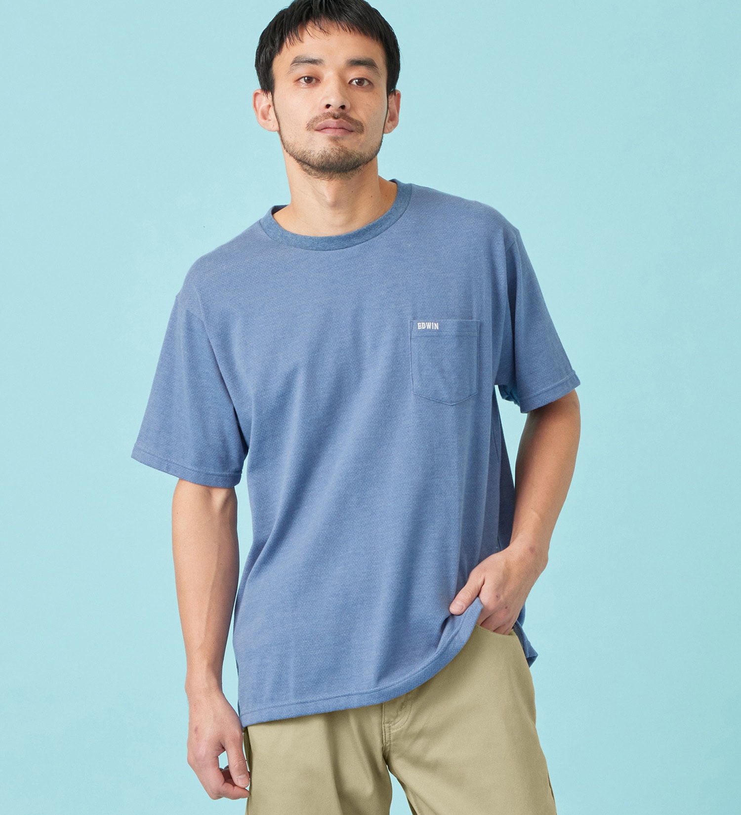 EDWIN(エドウイン)のCOOL Tシャツ 半袖 接触冷感|トップス/Tシャツ/カットソー/メンズ|ブルー