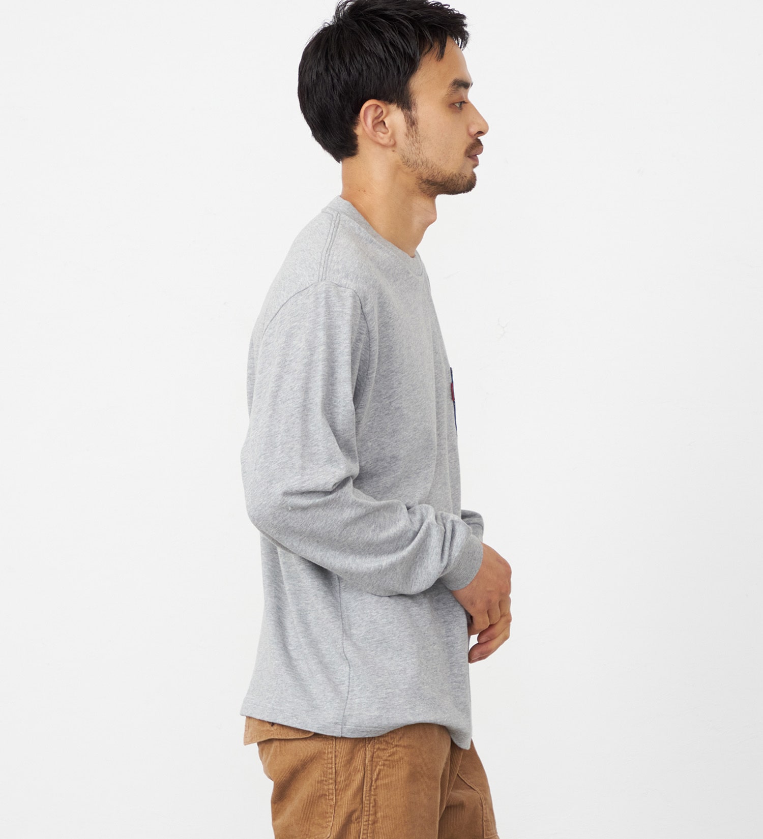EDWIN(エドウイン)のデニムポケット Tシャツ 長袖|トップス/Tシャツ/カットソー/メンズ|グレー