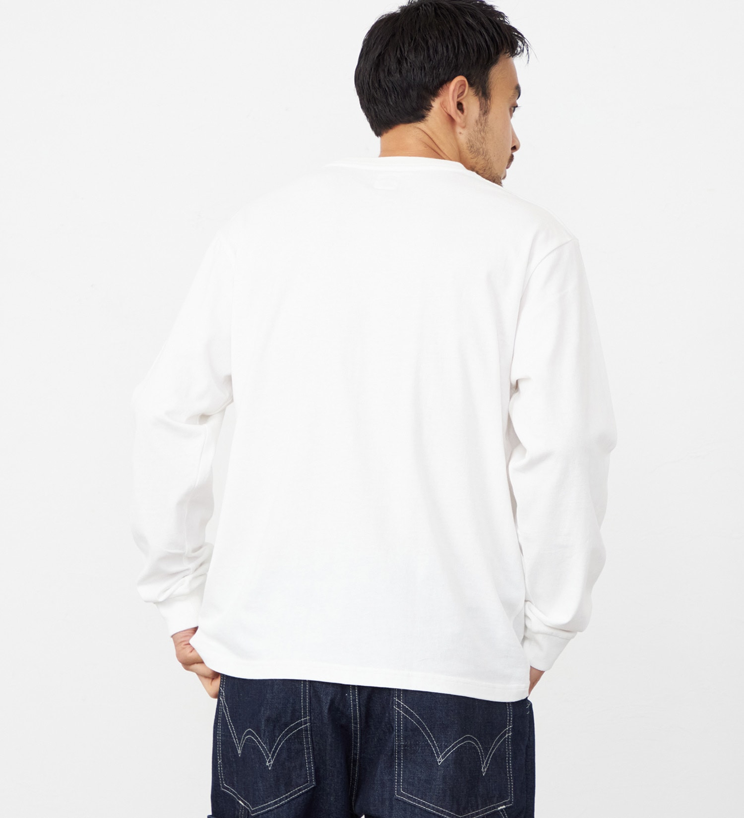 EDWIN(エドウイン)のデニムポケット Tシャツ 長袖|トップス/Tシャツ/カットソー/メンズ|ホワイト