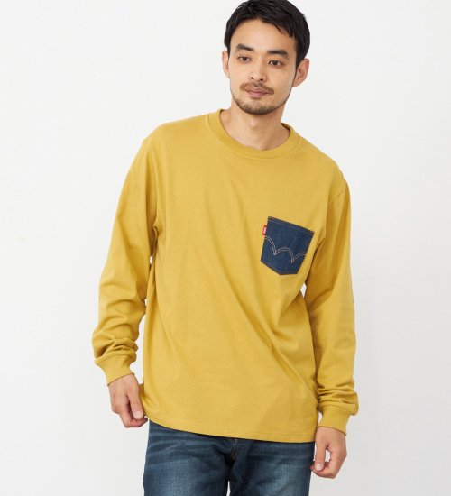 EDWIN(エドウイン)のデニムポケット Tシャツ 長袖|トップス/Tシャツ/カットソー/メンズ|マスタード