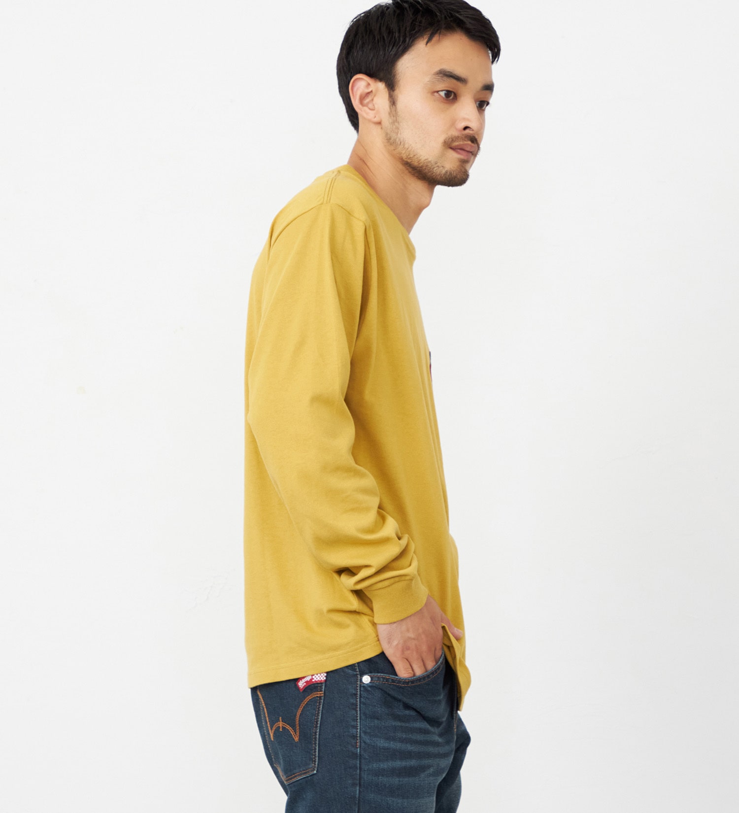 EDWIN(エドウイン)のデニムポケット Tシャツ 長袖|トップス/Tシャツ/カットソー/メンズ|マスタード
