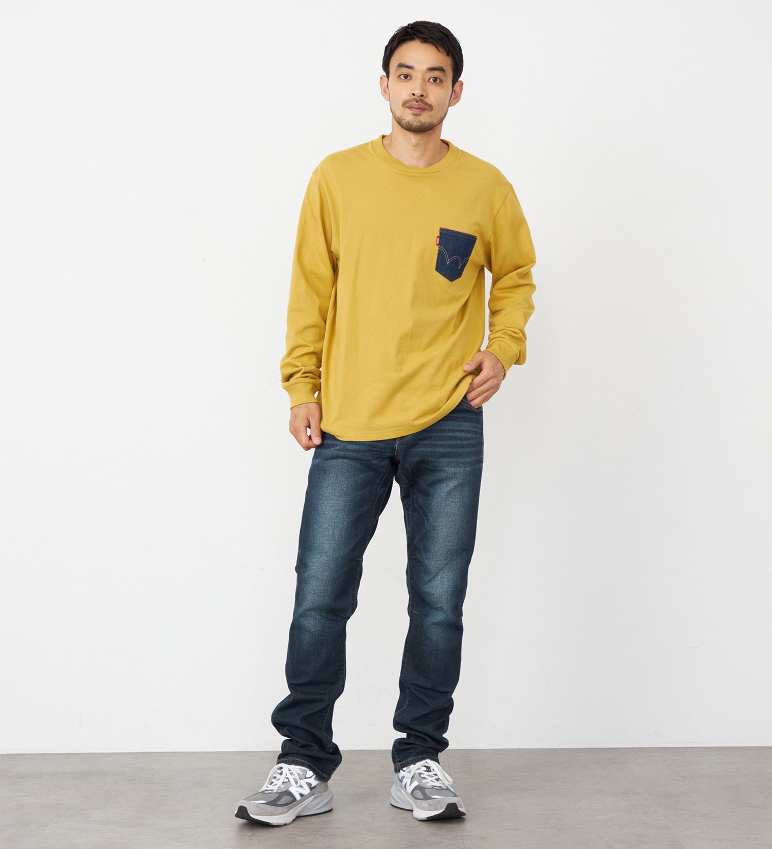 EDWIN(エドウイン)のデニムポケット Tシャツ 長袖|トップス/Tシャツ/カットソー/メンズ|マスタード