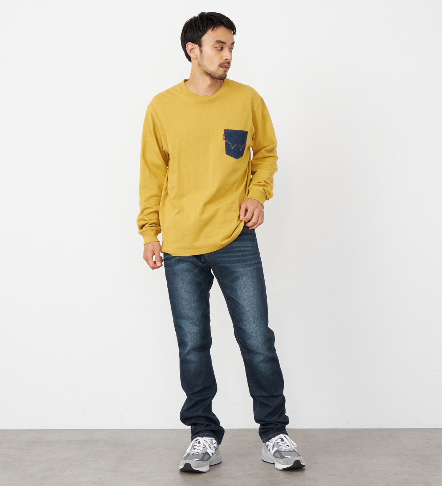 EDWIN(エドウイン)のデニムポケット Tシャツ 長袖|トップス/Tシャツ/カットソー/メンズ|マスタード