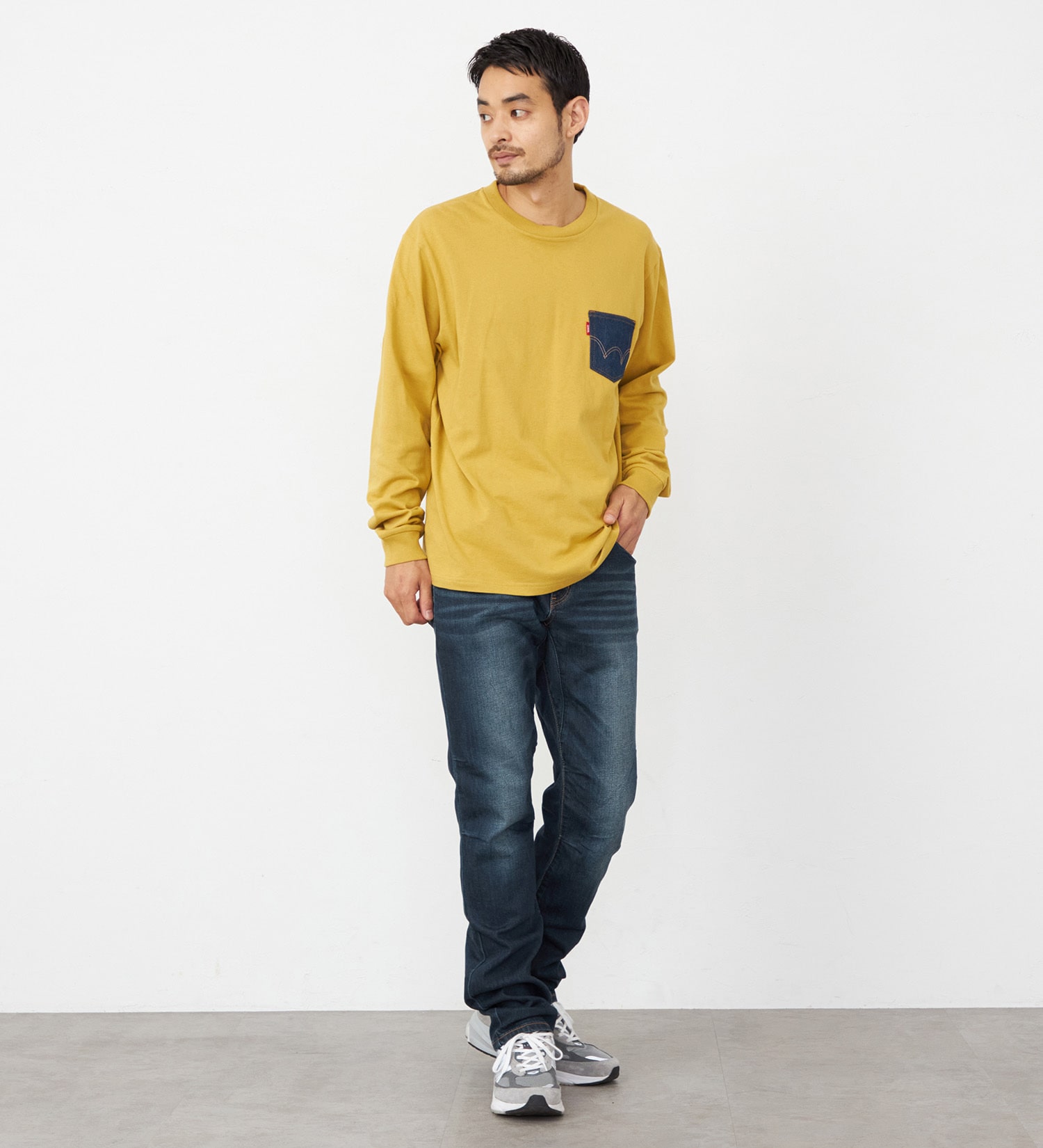 EDWIN(エドウイン)のデニムポケット Tシャツ 長袖|トップス/Tシャツ/カットソー/メンズ|マスタード