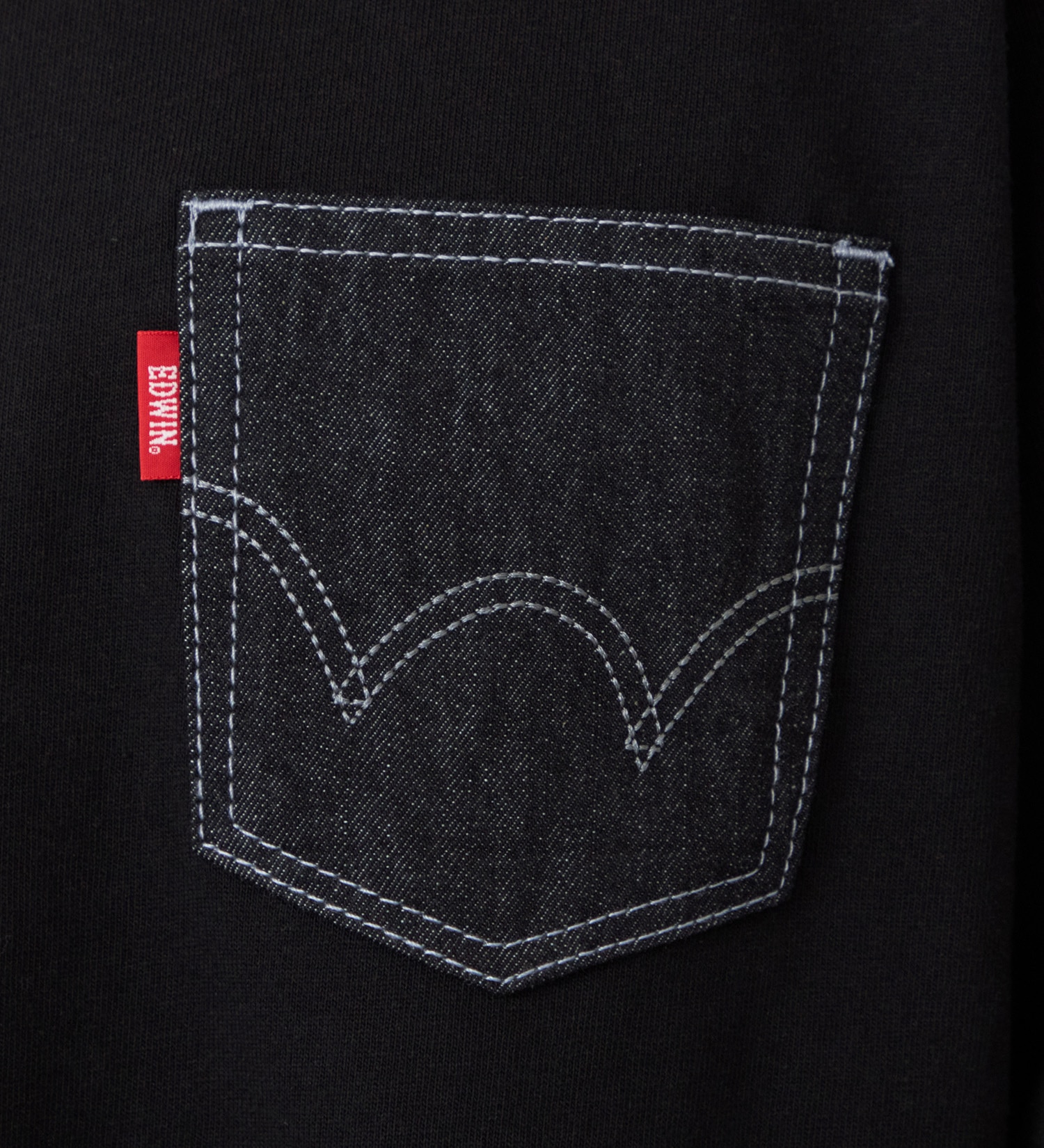 EDWIN(エドウイン)のデニムポケット Tシャツ 長袖|トップス/Tシャツ/カットソー/メンズ|ブラック