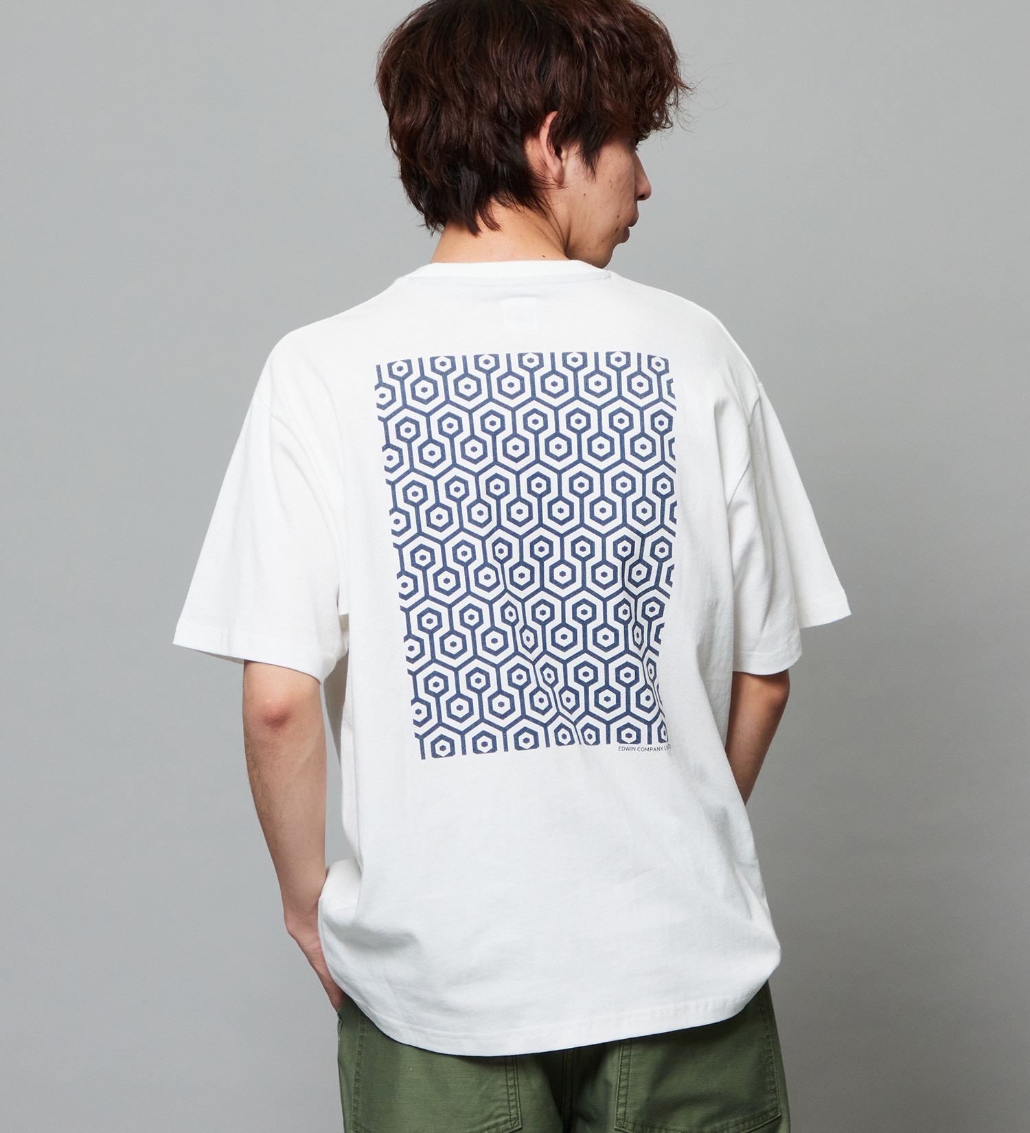EDWIN(エドウイン)のプリントTシャツ インディゴ 半袖|トップス/Tシャツ/カットソー/メンズ|ホワイト