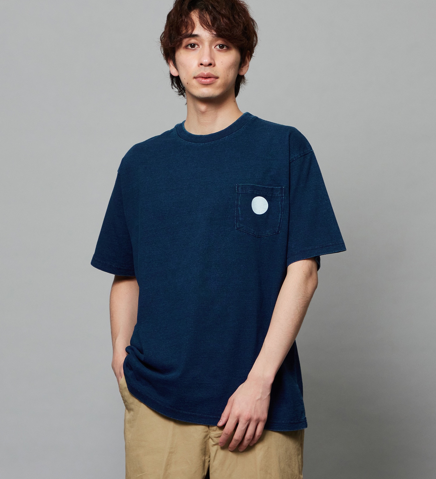 EDWIN(エドウイン)のプリントTシャツ インディゴ 半袖|トップス/Tシャツ/カットソー/メンズ|中色ブルー