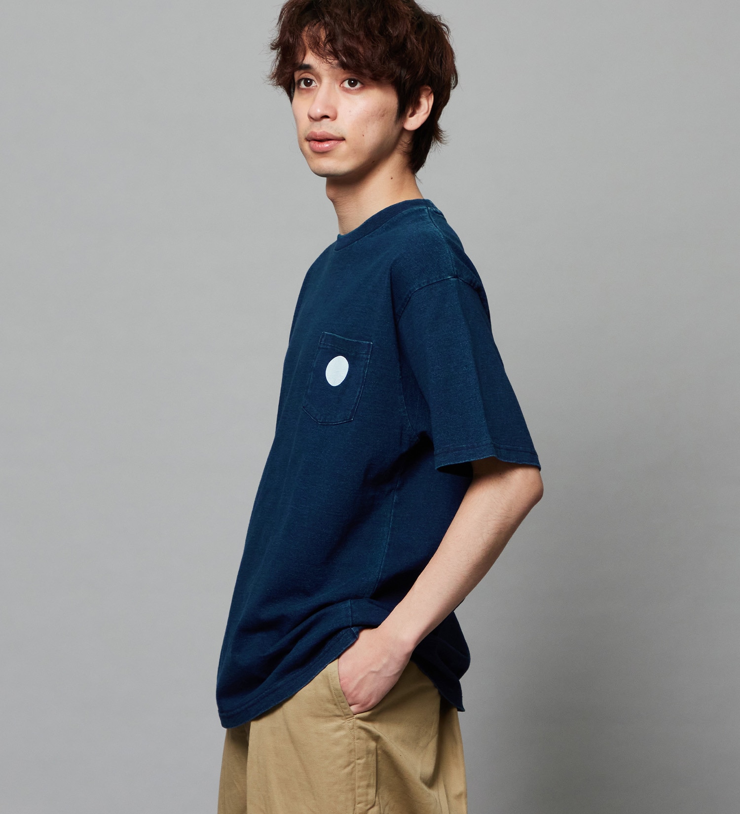 EDWIN(エドウイン)のプリントTシャツ インディゴ 半袖|トップス/Tシャツ/カットソー/メンズ|中色ブルー