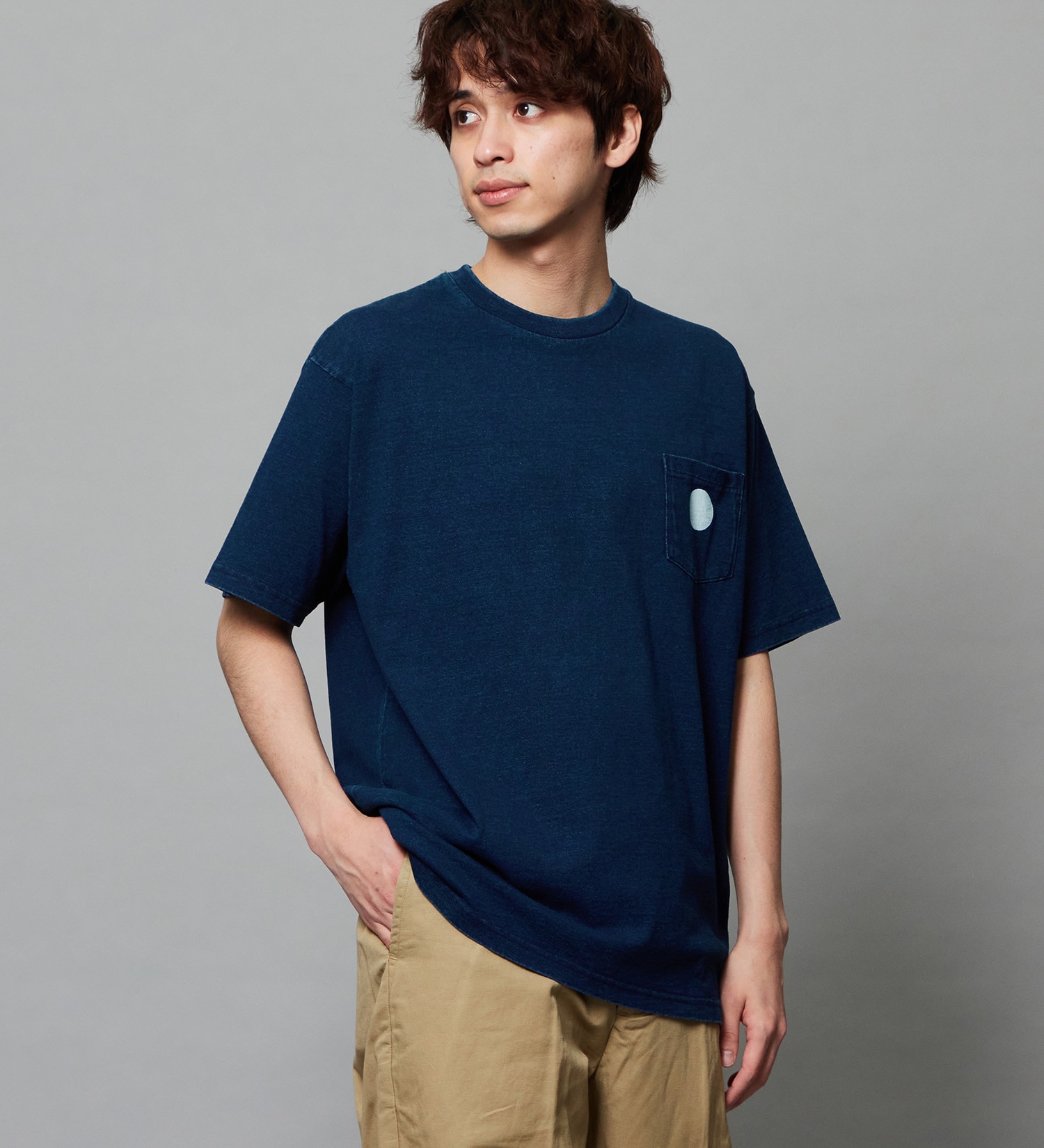 EDWIN(エドウイン)のプリントTシャツ インディゴ 半袖|トップス/Tシャツ/カットソー/メンズ|中色ブルー