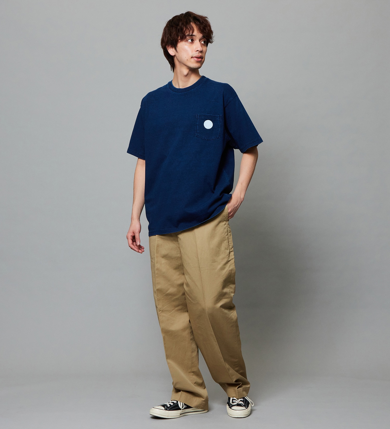 EDWIN(エドウイン)のプリントTシャツ インディゴ 半袖|トップス/Tシャツ/カットソー/メンズ|中色ブルー