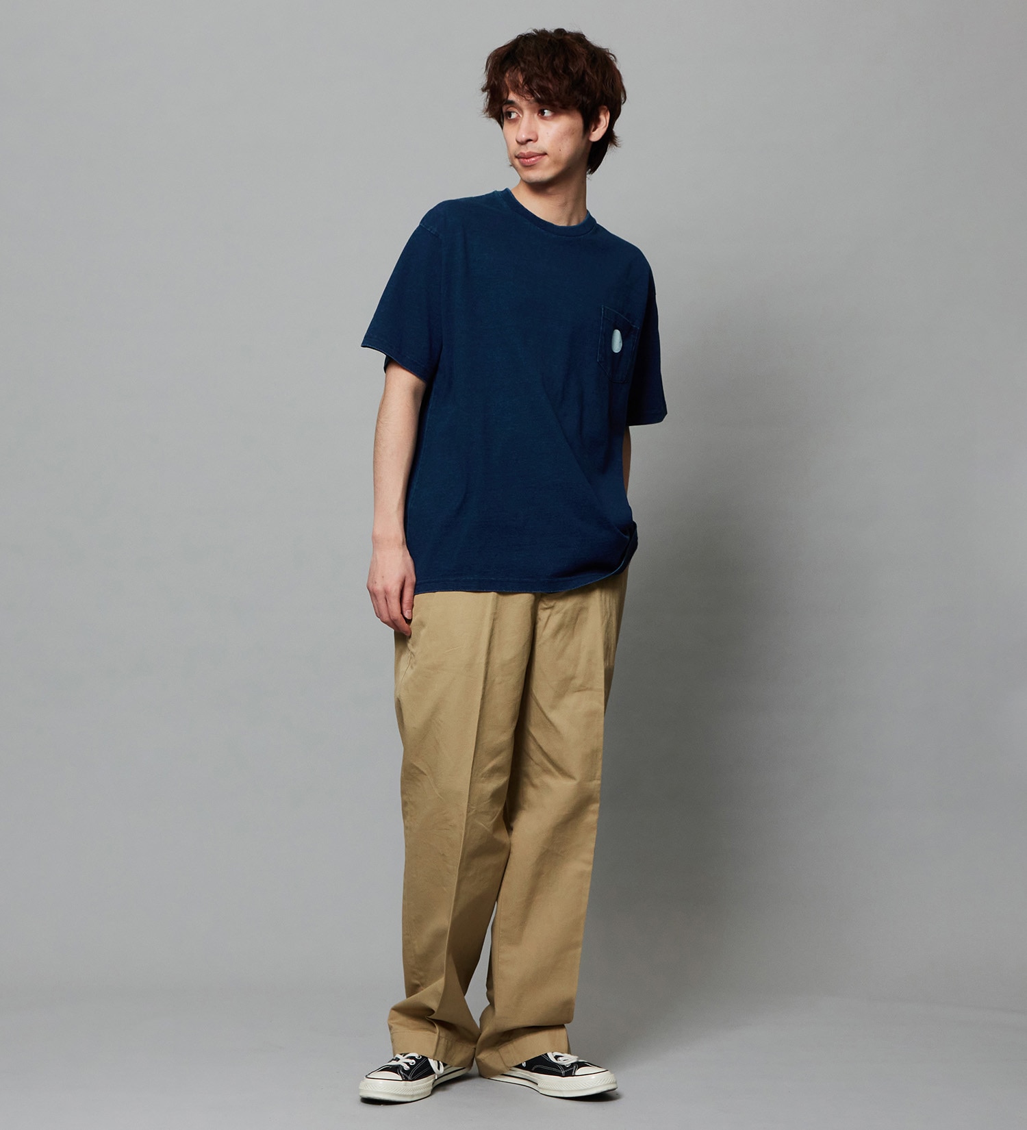 EDWIN(エドウイン)のプリントTシャツ インディゴ 半袖|トップス/Tシャツ/カットソー/メンズ|中色ブルー