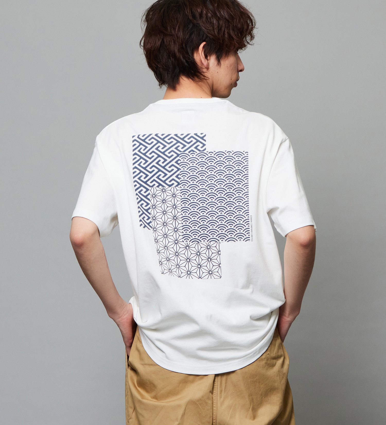 EDWIN(エドウイン)のプリントTシャツ インディゴ 半袖|トップス/Tシャツ/カットソー/メンズ|ホワイト