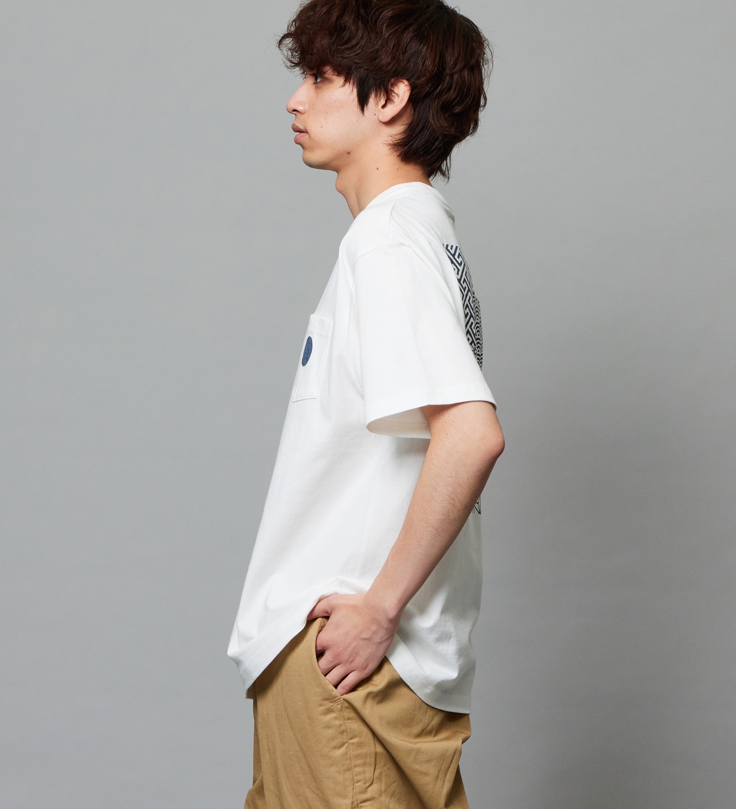 EDWIN(エドウイン)のプリントTシャツ インディゴ 半袖|トップス/Tシャツ/カットソー/メンズ|ホワイト