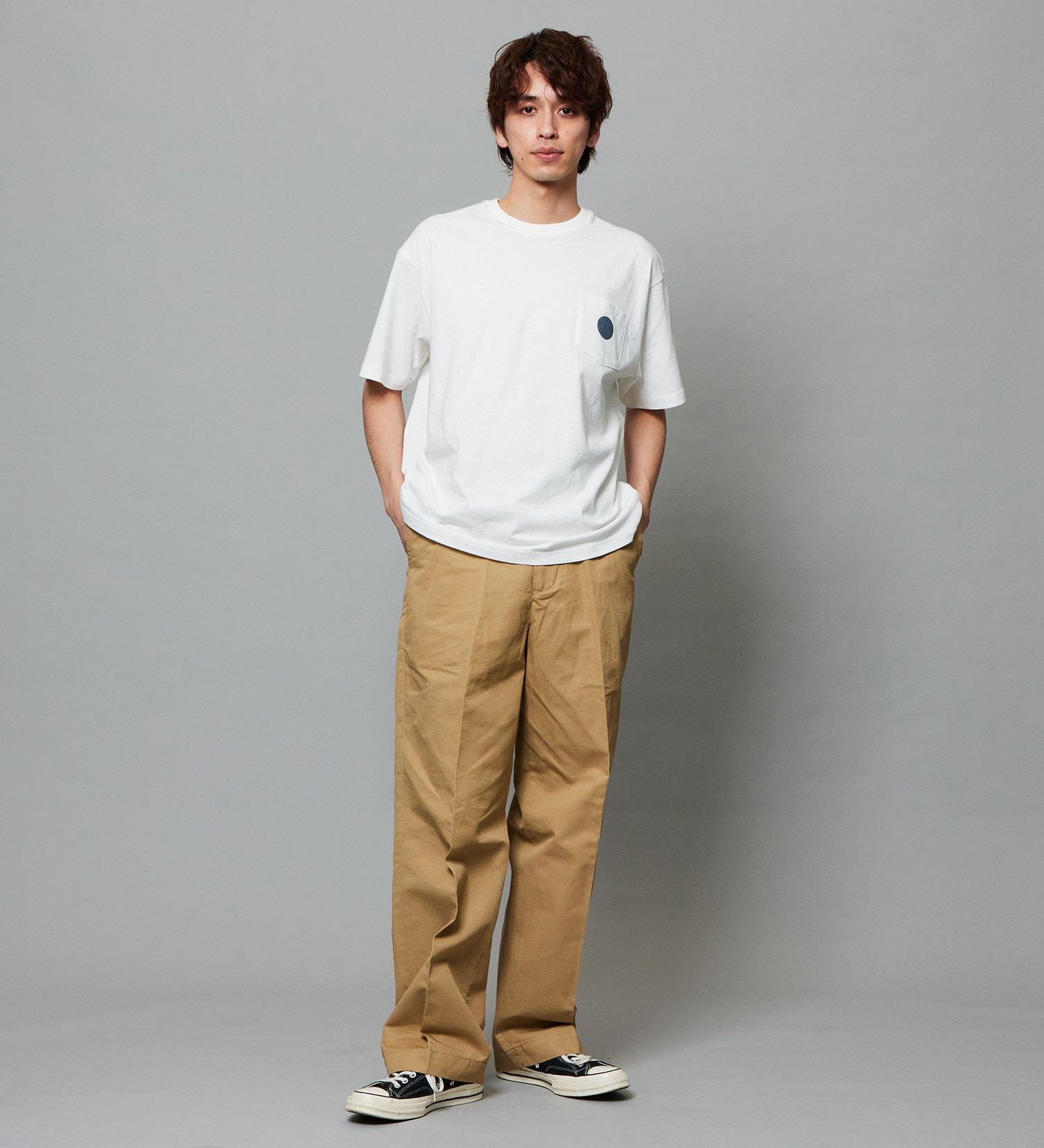 EDWIN(エドウイン)のプリントTシャツ インディゴ 半袖|トップス/Tシャツ/カットソー/メンズ|ホワイト