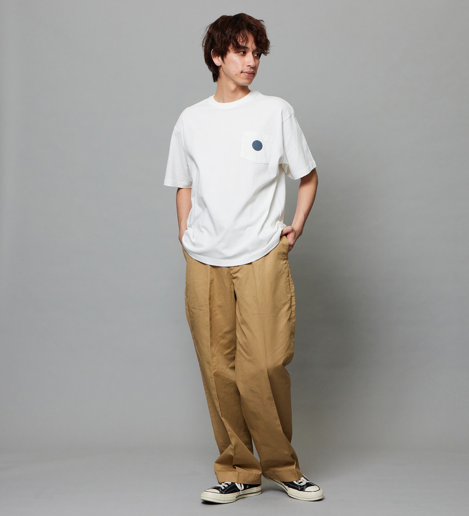 EDWIN(エドウイン)のプリントTシャツ インディゴ 半袖|トップス/Tシャツ/カットソー/メンズ|ホワイト